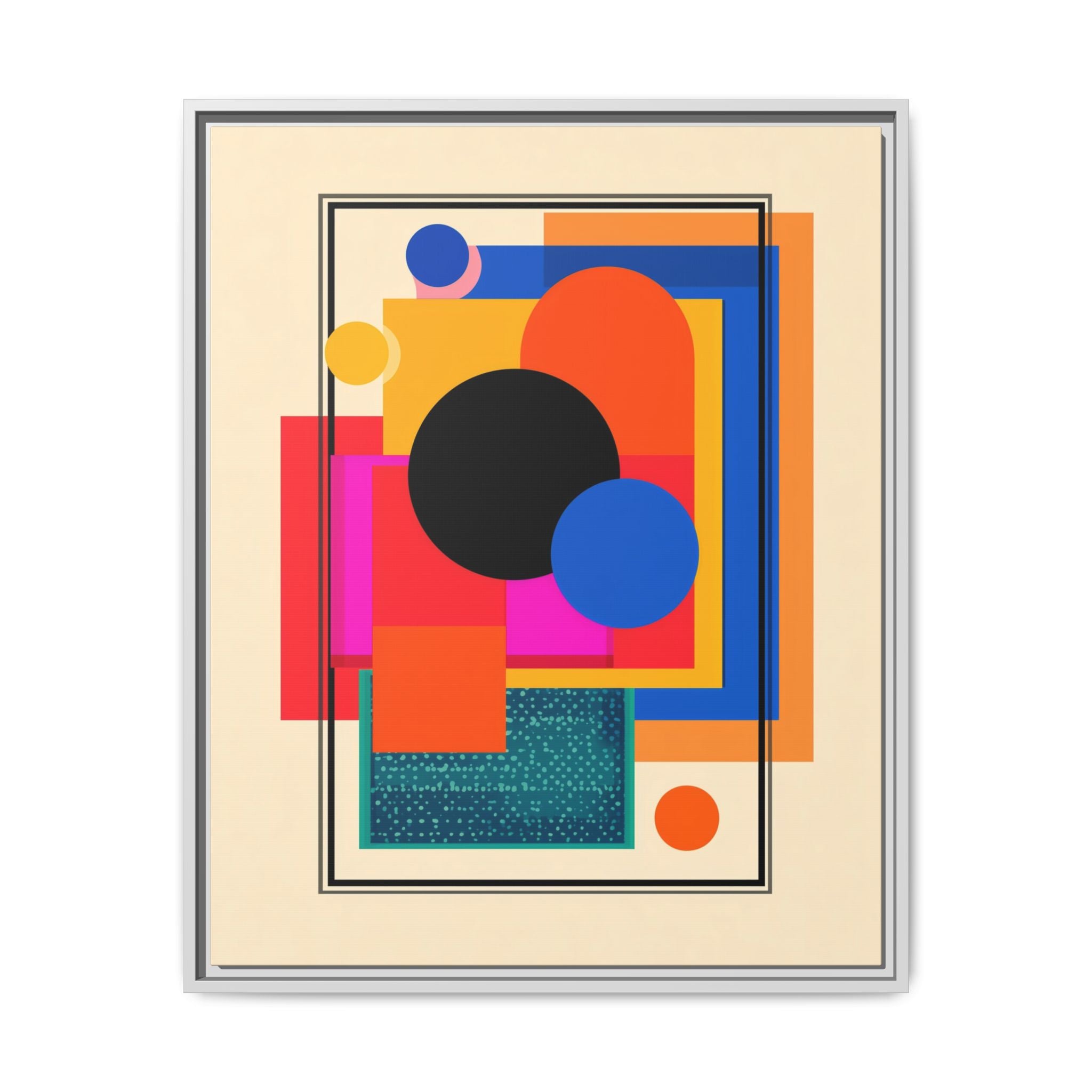 Geometric Harmony: Abstract Color Blocks, Mid-Century Modern Design, Minimalist Art Composition   |   Custom Orders Accepted