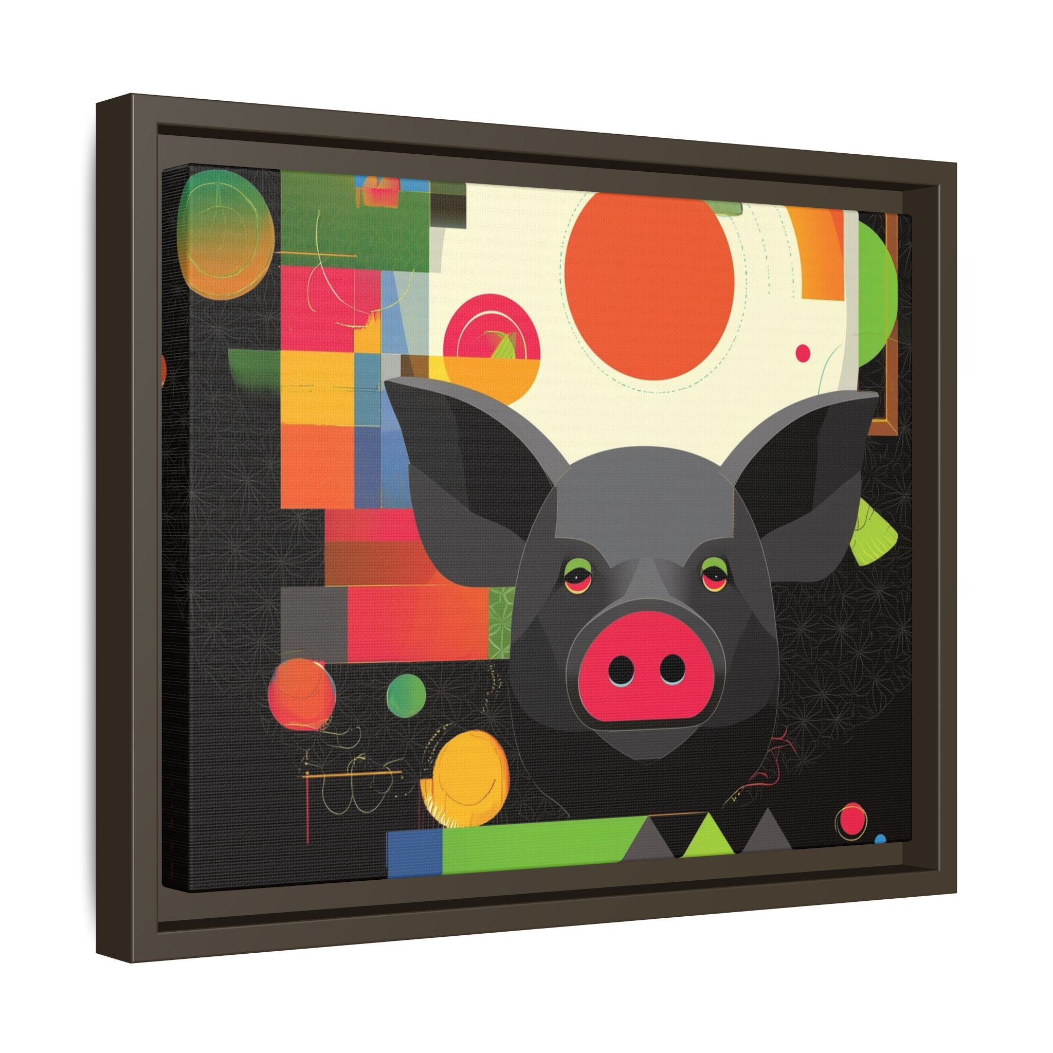 Prismatic Pig: Geometric Abstract Design, Digital Graphic Art Illustration   |    Custom Orders Available