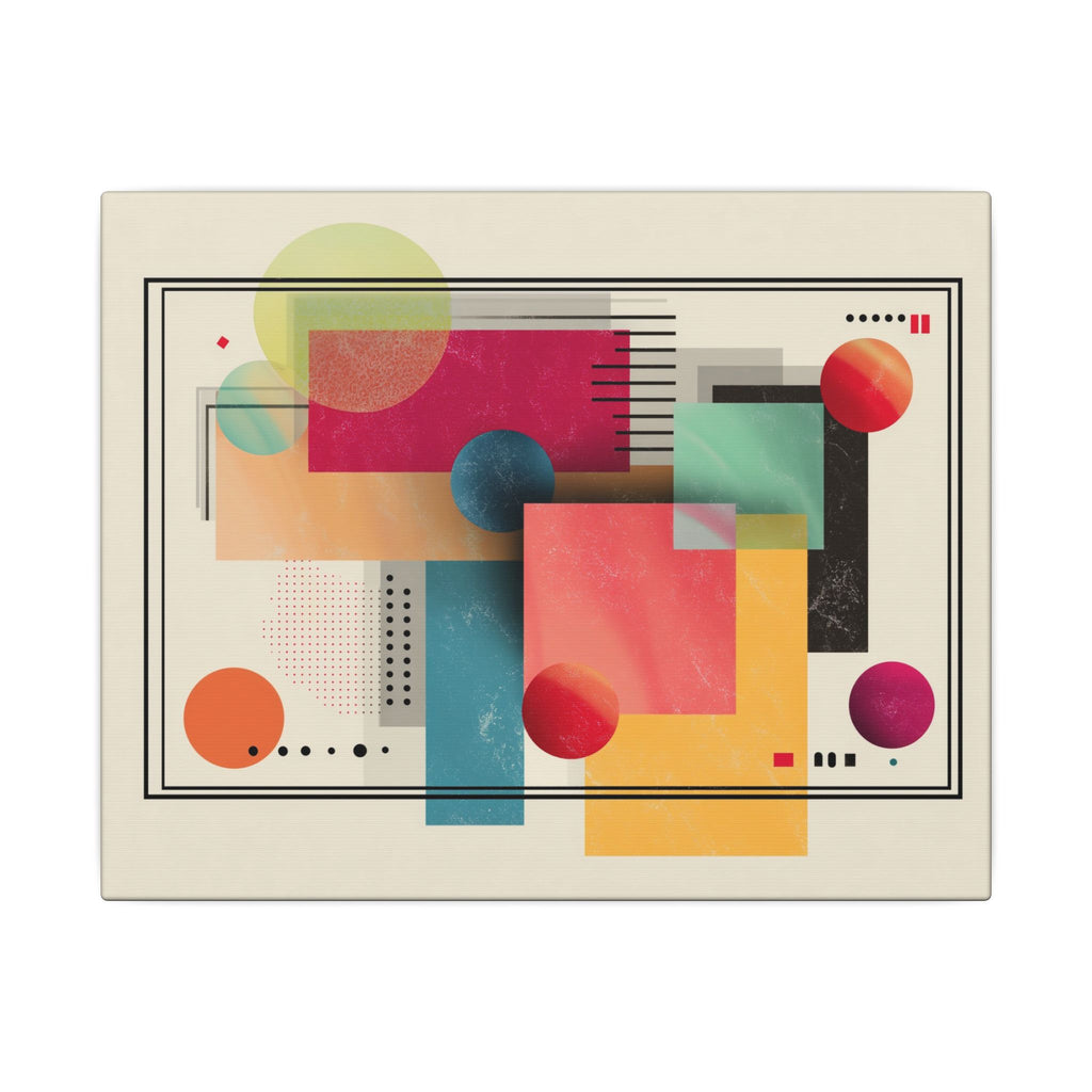 Geometric Dynamism: Bauhaus Abstraction, Translucent Shapes, Modernist Composition   |   Custom Orders Accepted