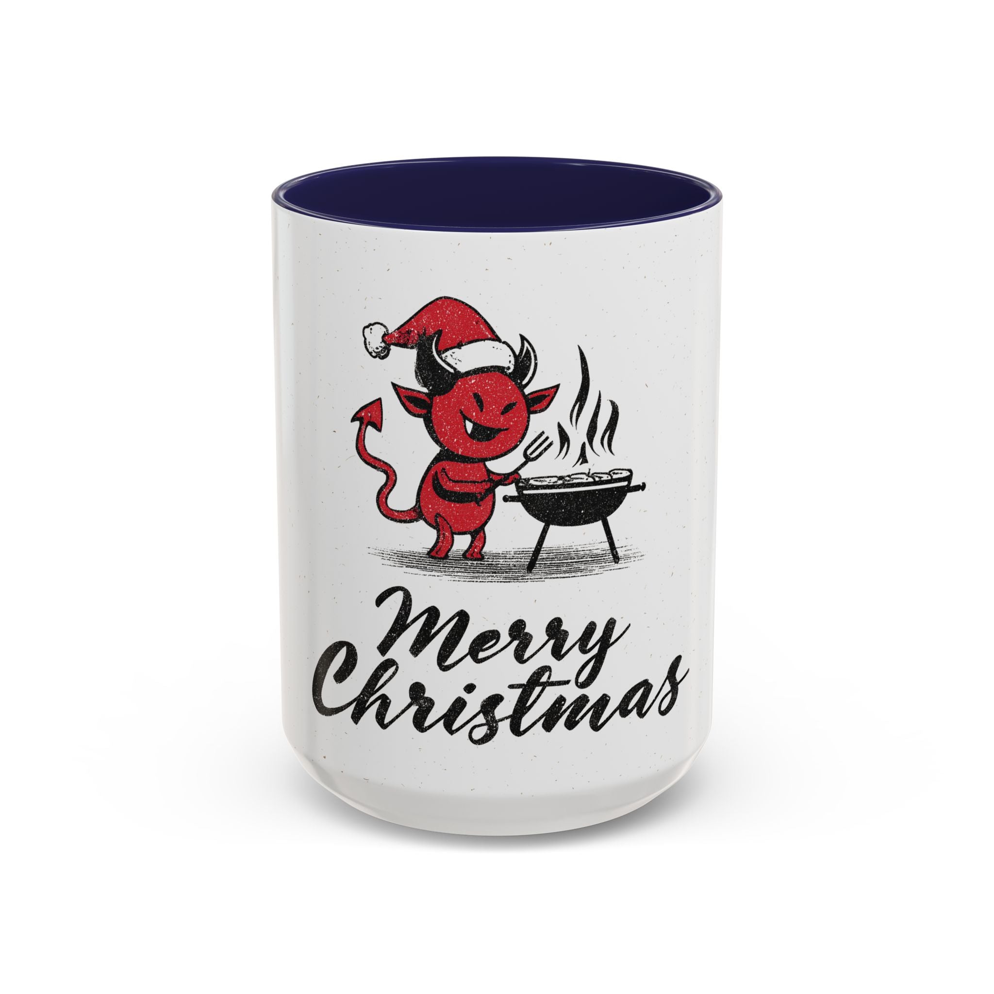 Funny Christmas Coffee Mug - Merry Christmas Devil Design, Holiday Gift, Seasonal Decor, Cute Mug, Kitchen Accessory