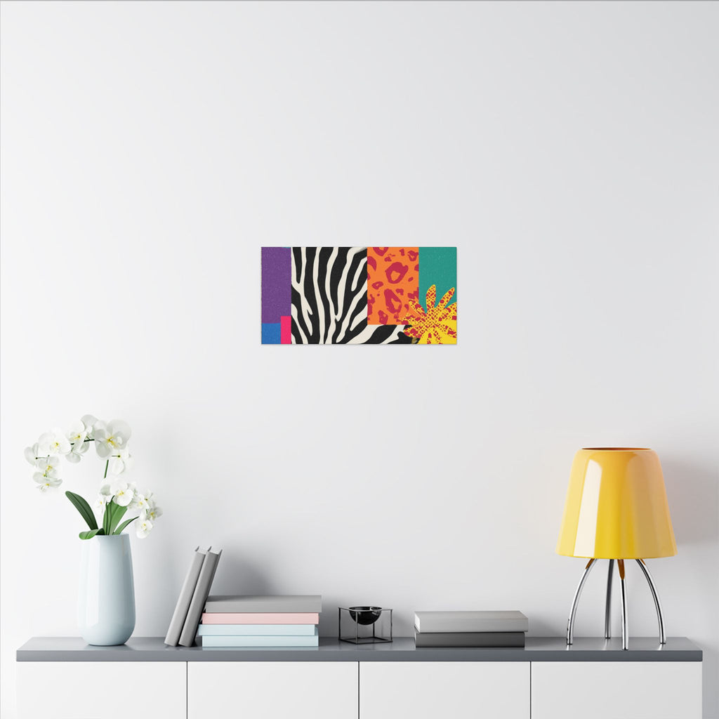 Pop Geometry: Zebra Leopard Fusion, Geometric Color Block, Modern Abstract Design   |   Custom Orders Accepted