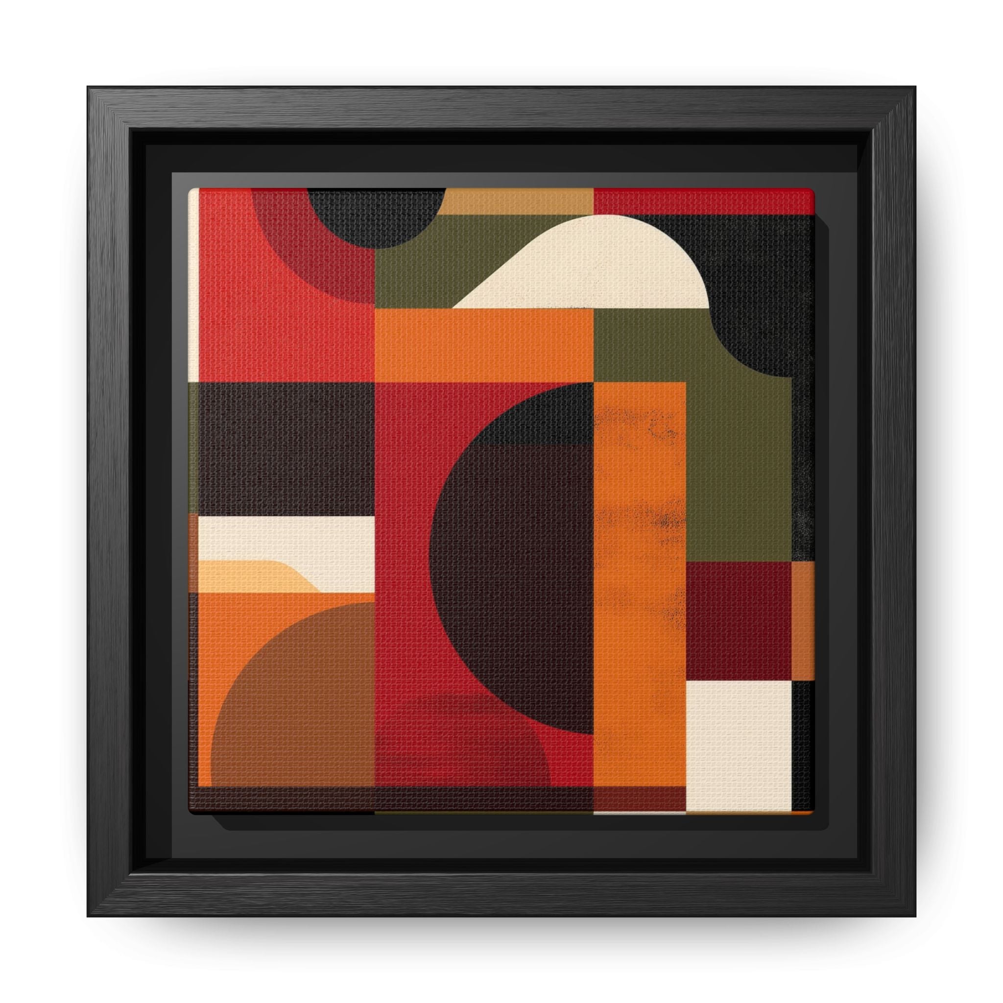 Geometric Convergence: Abstract Bauhaus Design, Constructivist Color Blocks, Architectural Art Composition   |   Custom Orders Accepted
