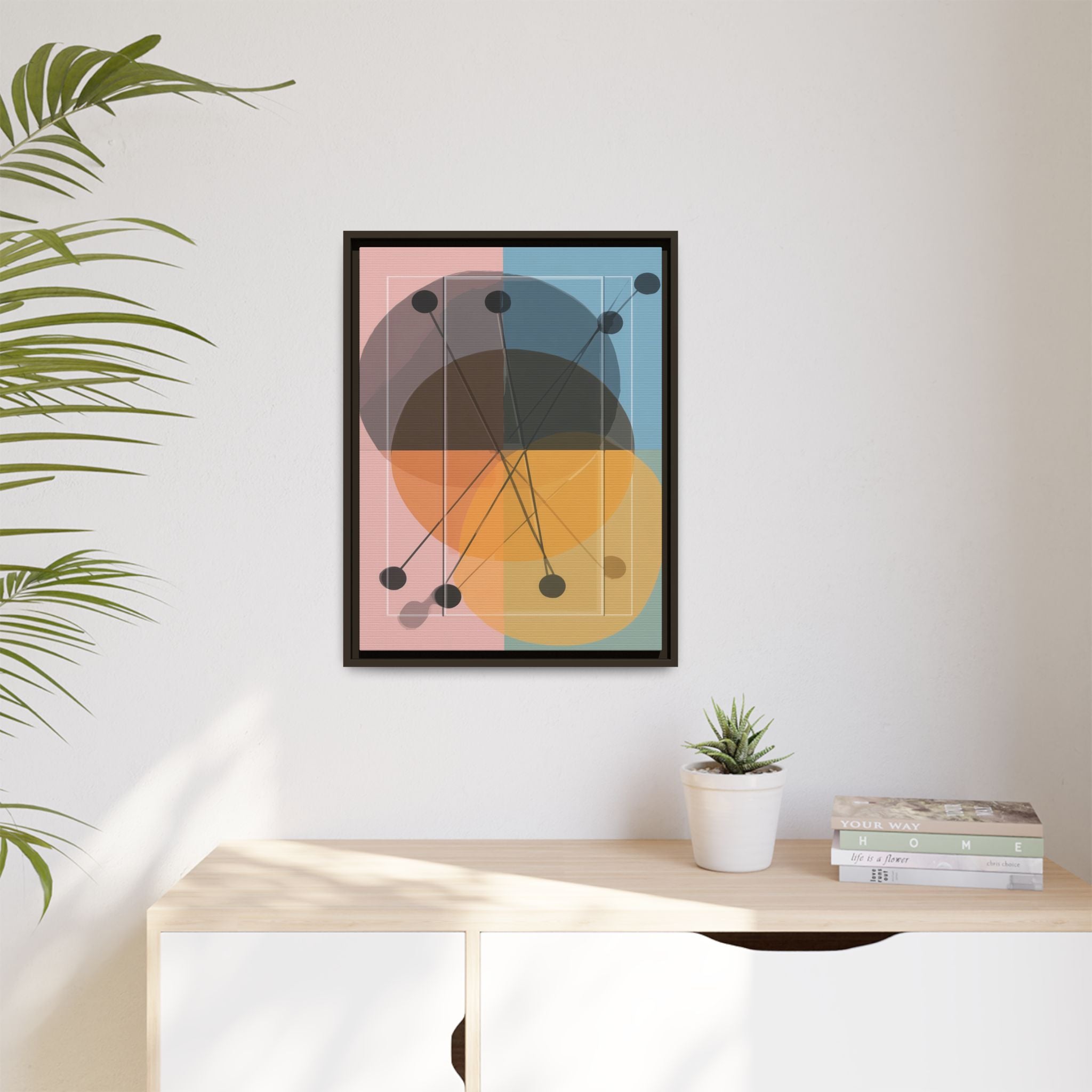 Geometric Intersections: Pastel Quadrants, Mid-Century Minimalism, Network Nodes   |   Custom Orders Accepted