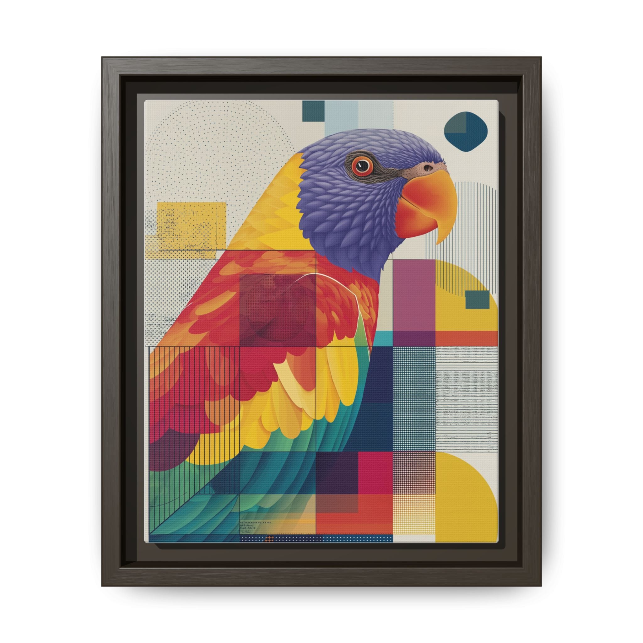 Prismatic Parrot: Geometric Deconstruction, Modern Abstract Art   |    Custom Orders Available