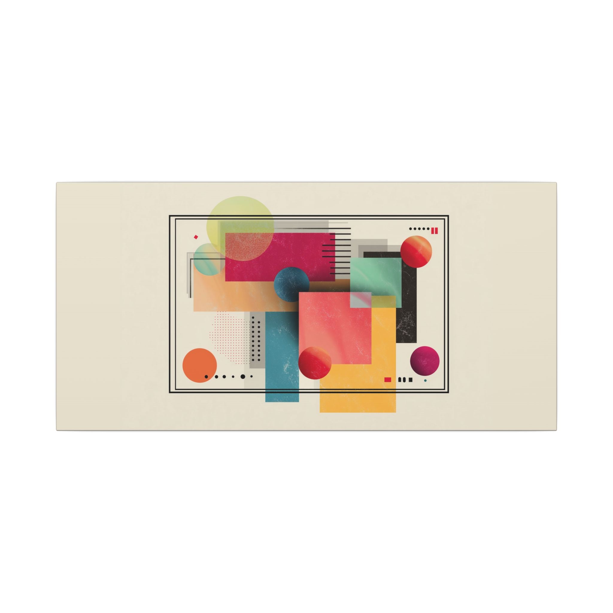 Geometric Dynamism: Bauhaus Abstraction, Translucent Shapes, Modernist Composition   |   Custom Orders Accepted