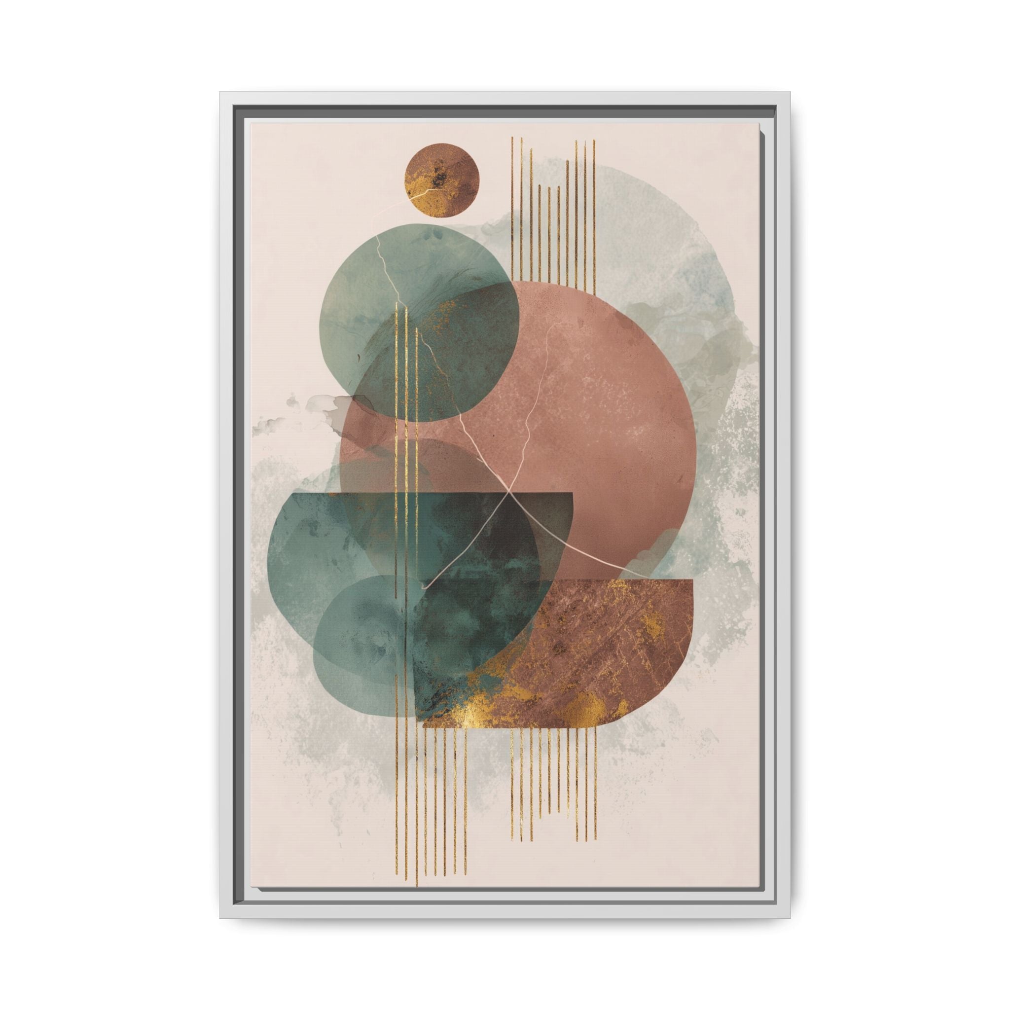 Translucent Geometries: Abstract Circles, Mid-Century Minimalism, Watercolor Layers   |   Custom Orders Accepted