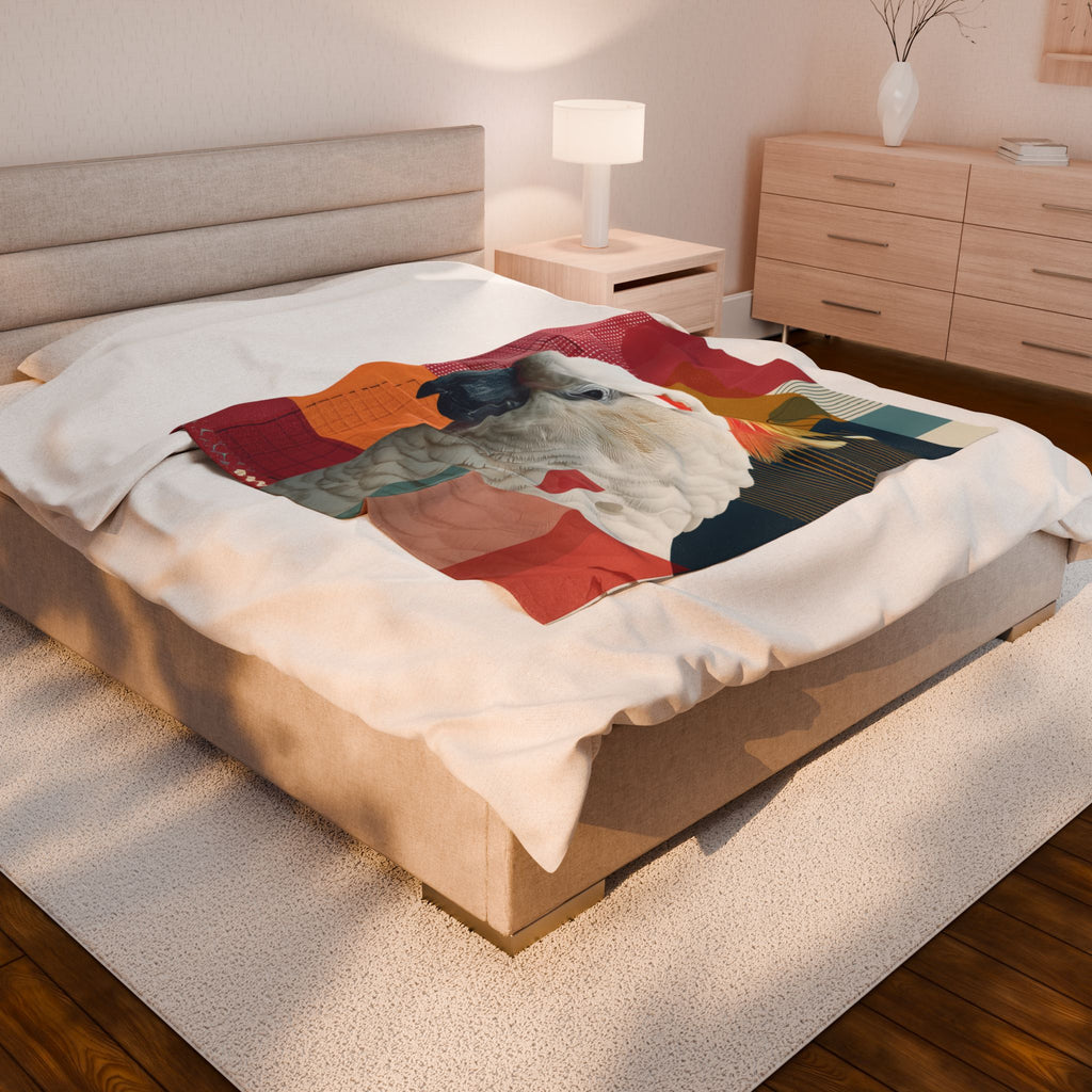 Cockatoo in Geometric Harmony Quilt Cover, Doona Cover, Duvet : Wildlife Art Print, Modern Abstract Decor   |    Custom Orders Available