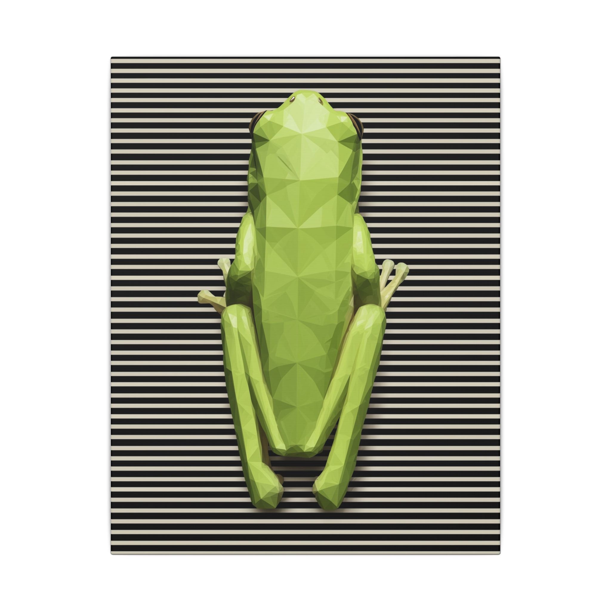 Geometric Frog: Low-Poly Design, Digital Art Amphibian   |    Custom Orders Available