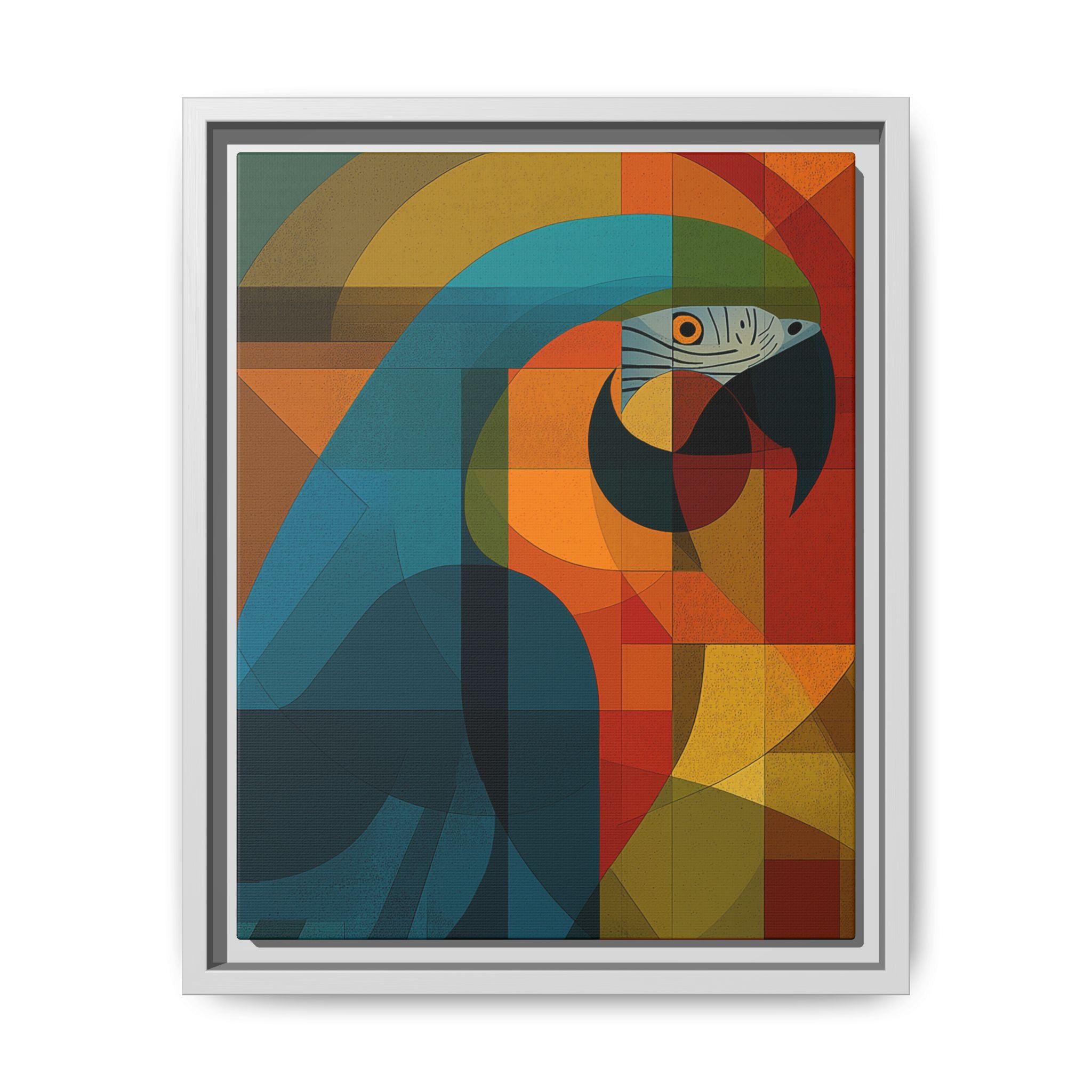 Cubist Parrot Prisma: Geometric Bird Art, Modernist Color Block Design   |    Custom Orders Available