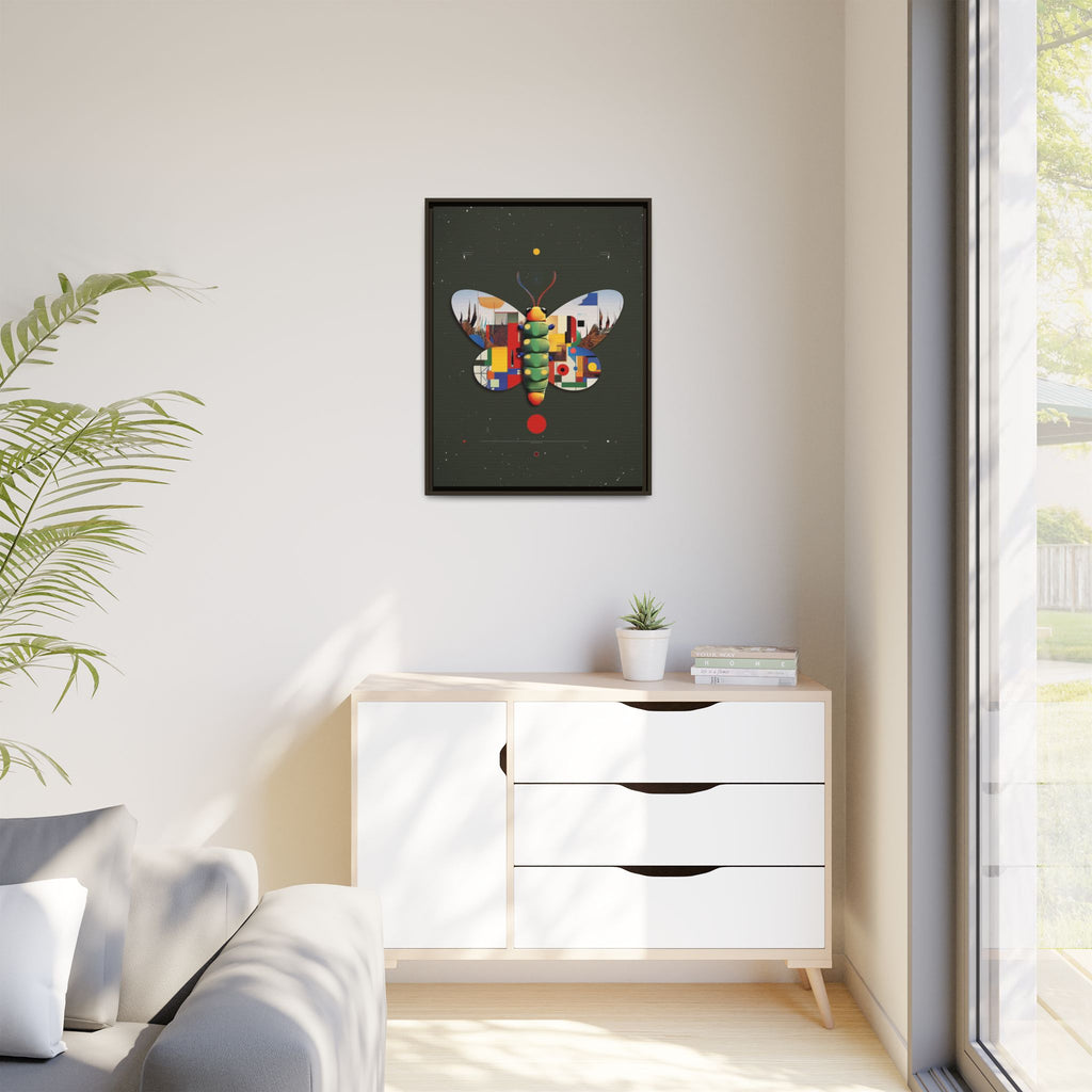 Geometric Butterfly Framed Print : Digital Cubist Interpretation, Modernist Entomological Design   |  Personalized & Custom Orders Available