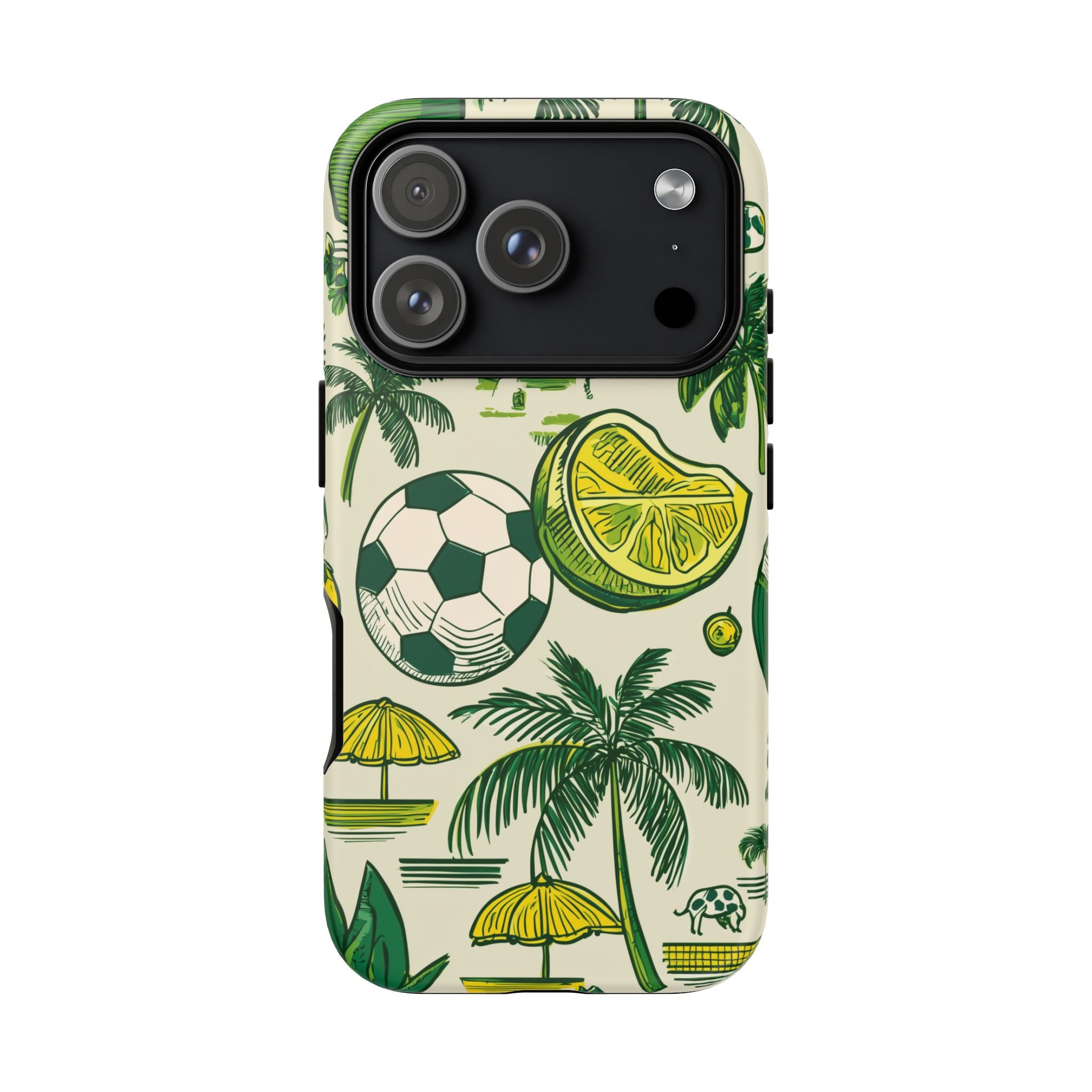 Summer Tough Cases: Sporty Tropical Phone Case, Fun Beach Vibe Phone Accessory, Summer Travel Gift, Colorful Phone Cover, Casual Style Tech
