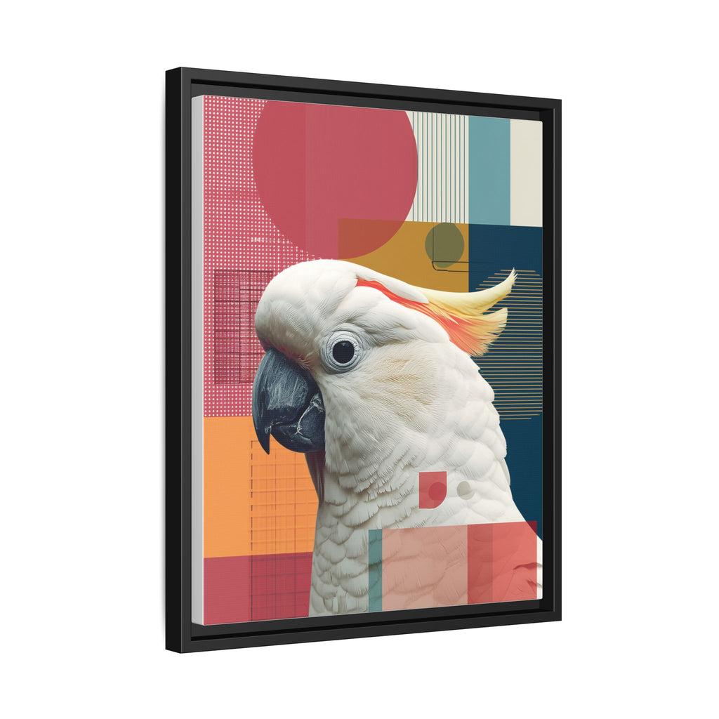 Cockatoo in Geometry: Mid-Century Modern Wildlife Art, Photorealistic Nature Print   |    Custom Orders Available