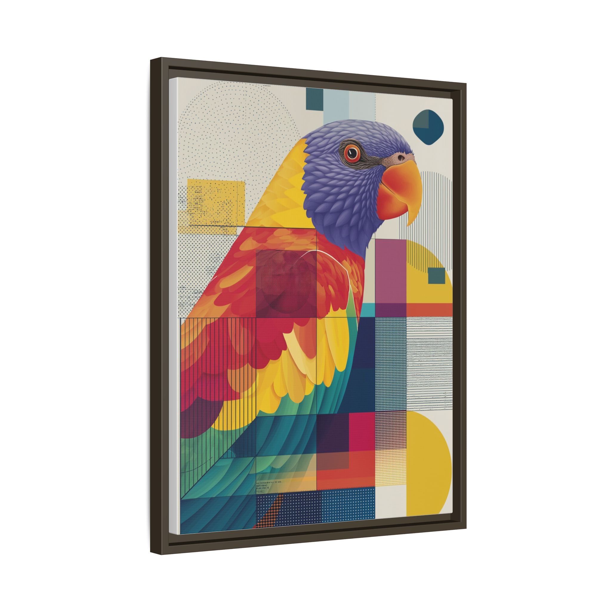 Prismatic Parrot: Geometric Deconstruction, Modern Abstract Art   |    Custom Orders Available