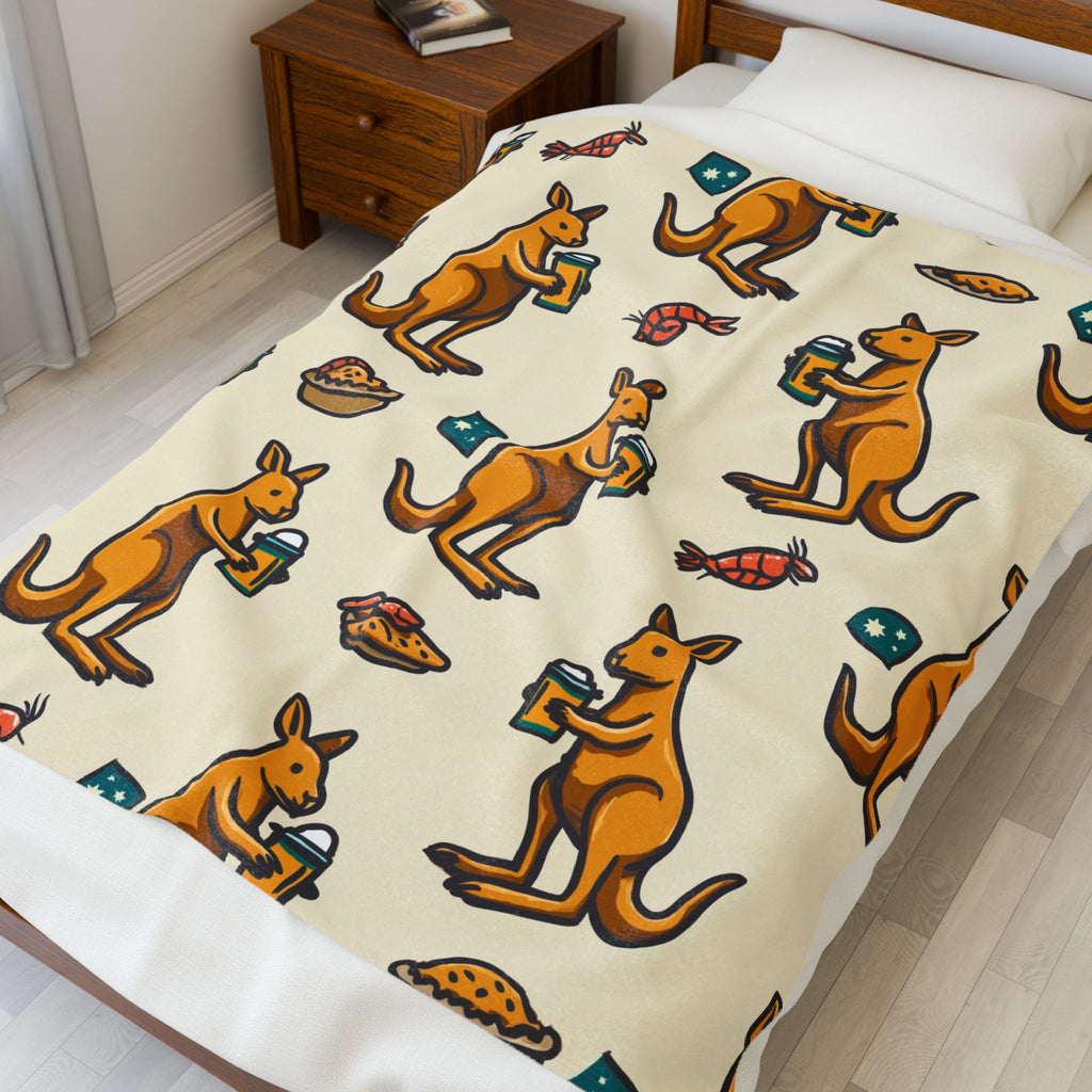 Kangaroo Cocktail Party: Australian Themed Pattern, Graphic Design Illustration   |   Custom Orders Accepted