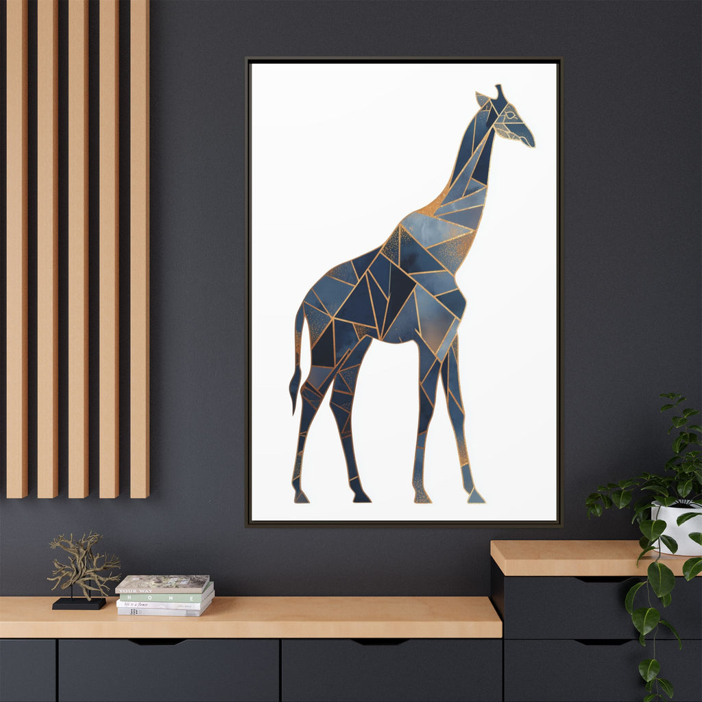 Geometric Giraffe Framed Print : Polygonal Wildlife Art, Modern Mosaic Design   |  Personalized & Custom Orders Available