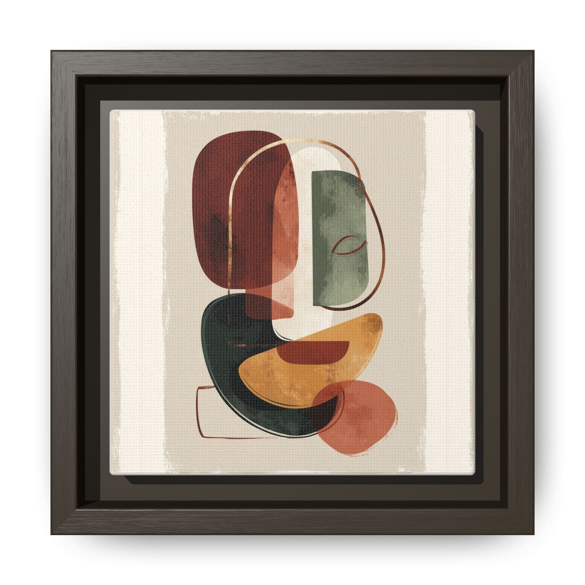 Layered Geometries: Mid-Century Modern Composition, Organic Abstract Design, Translucent Intersecting Shapes   |   Custom Orders Accepted