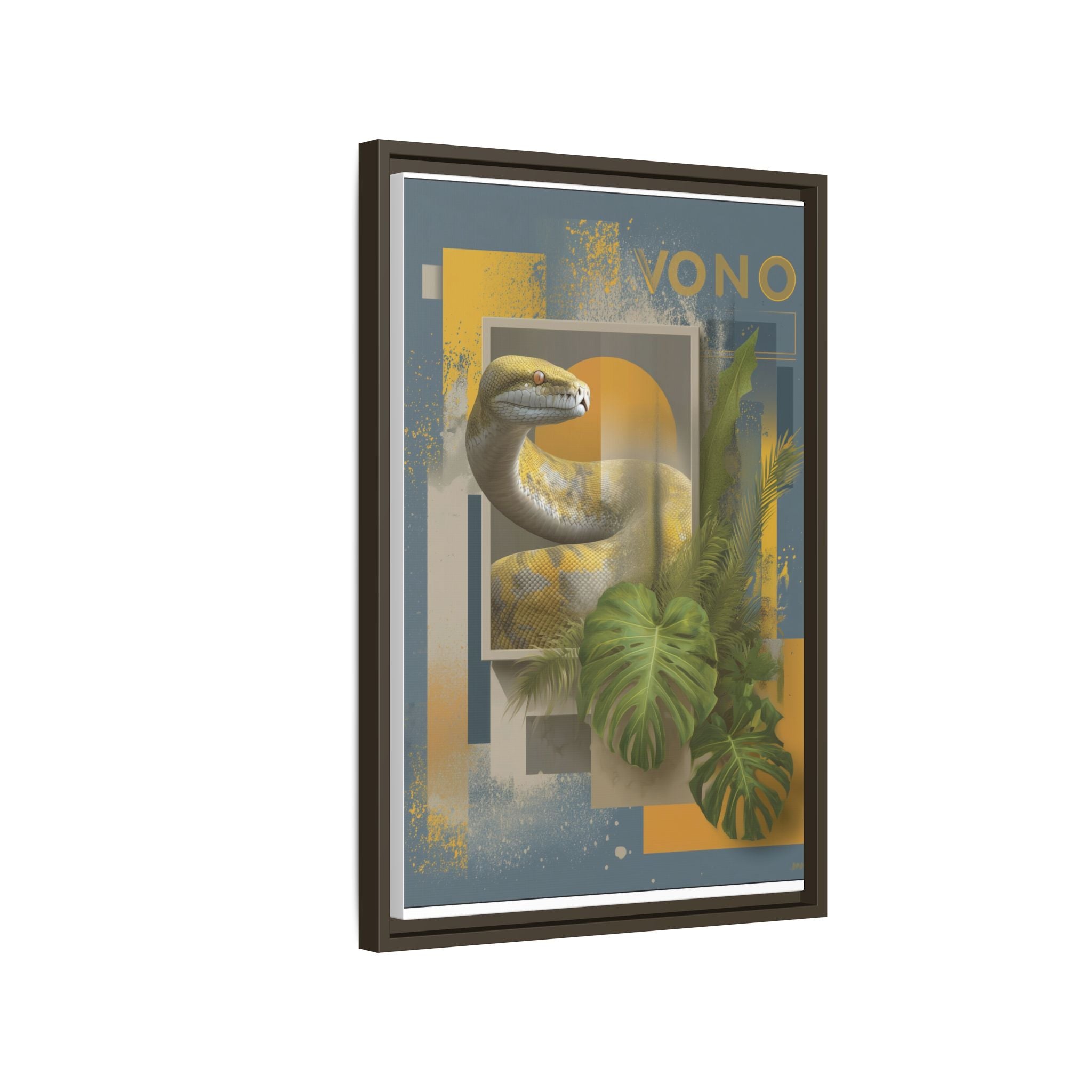 Serpent of Geometric Dimensions: Tropical Vono Design, Abstract Wildlife Art   |  Personalized & Custom Orders Available