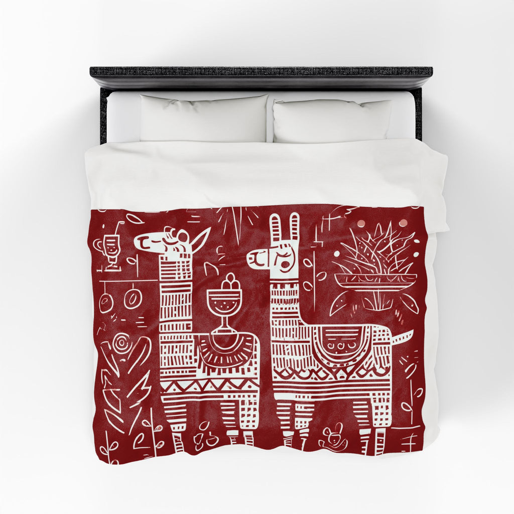 Andean Symmetry: Folk Art Llamas, Indigenous Geometric Patterns   |   Custom Orders Accepted