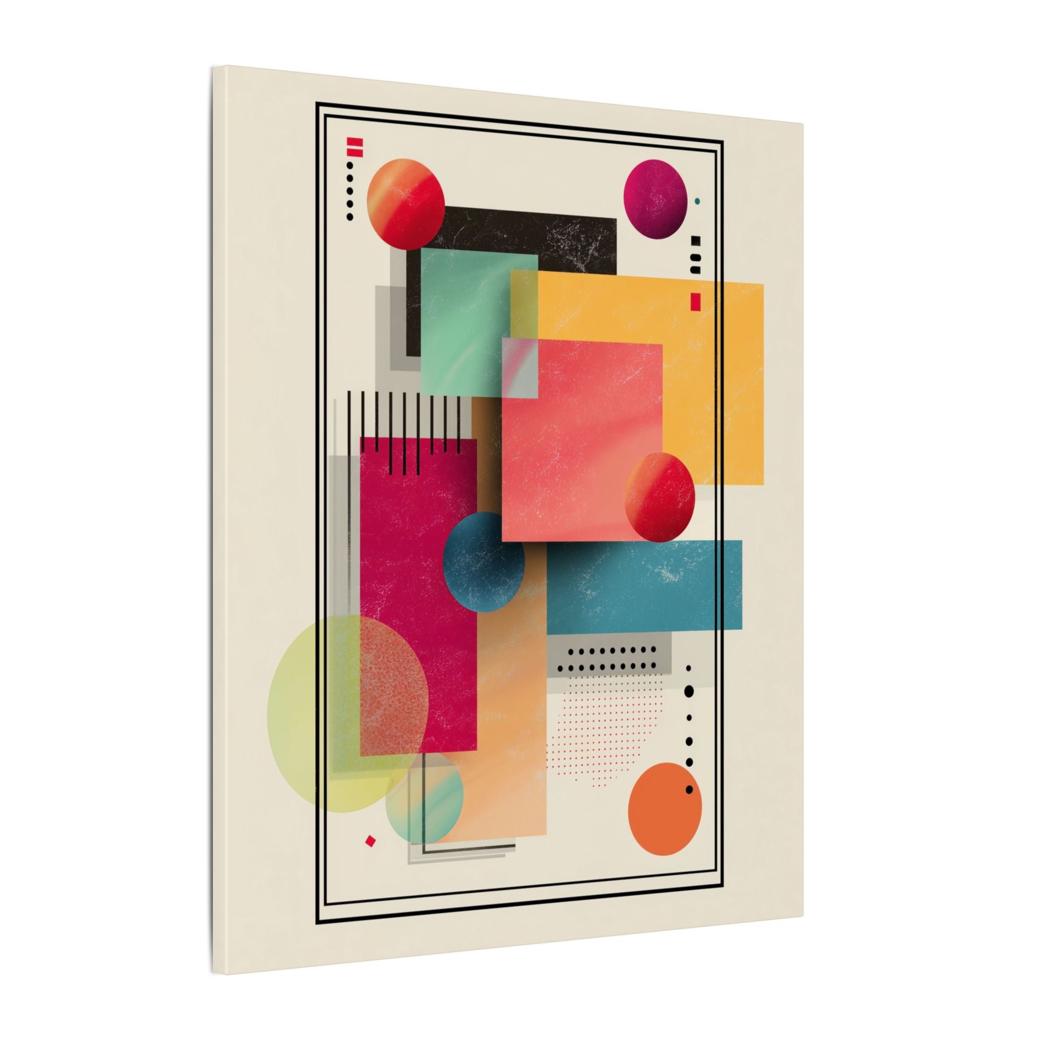 Geometric Dynamism: Bauhaus Abstraction, Translucent Shapes, Modernist Composition   |   Custom Orders Accepted