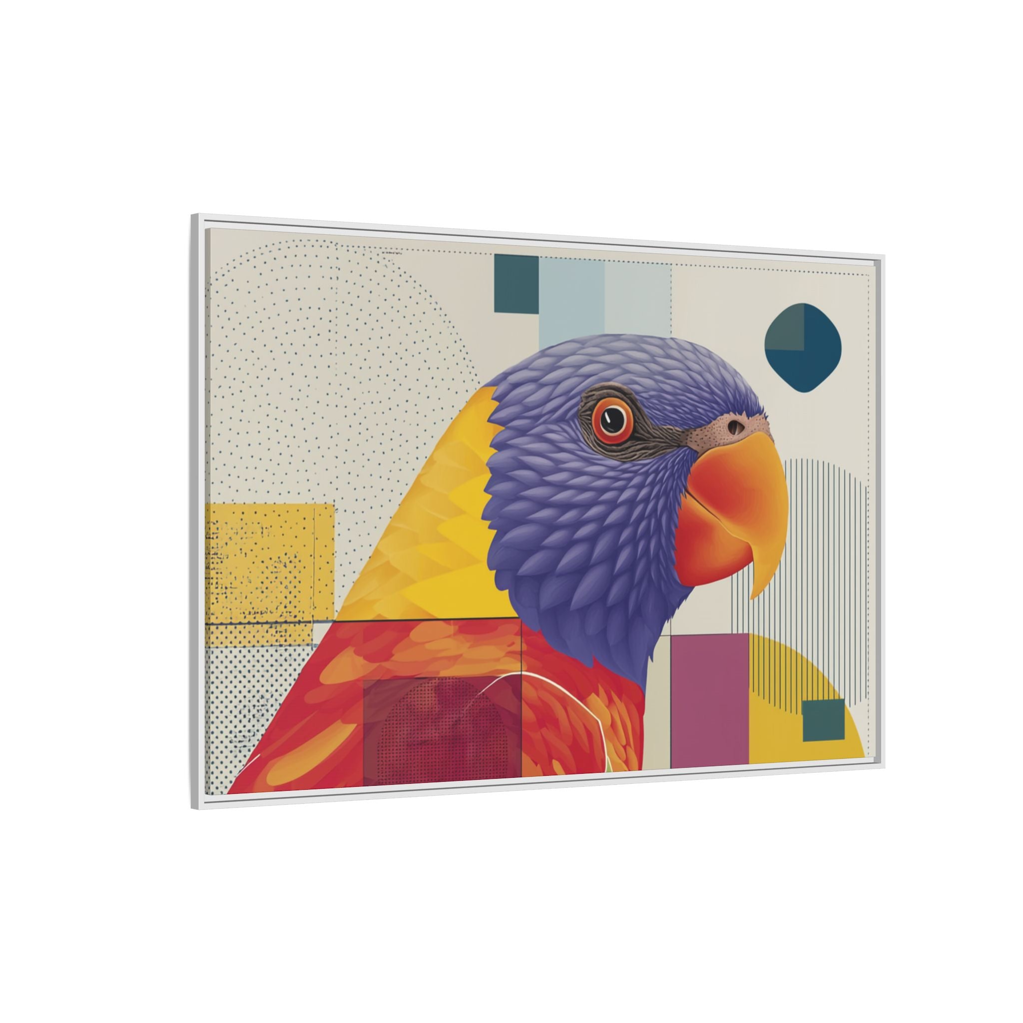 Geometric Parrot: Abstract Wildlife Art, Modern Color Block Design   |  Personalized & Custom Orders Available