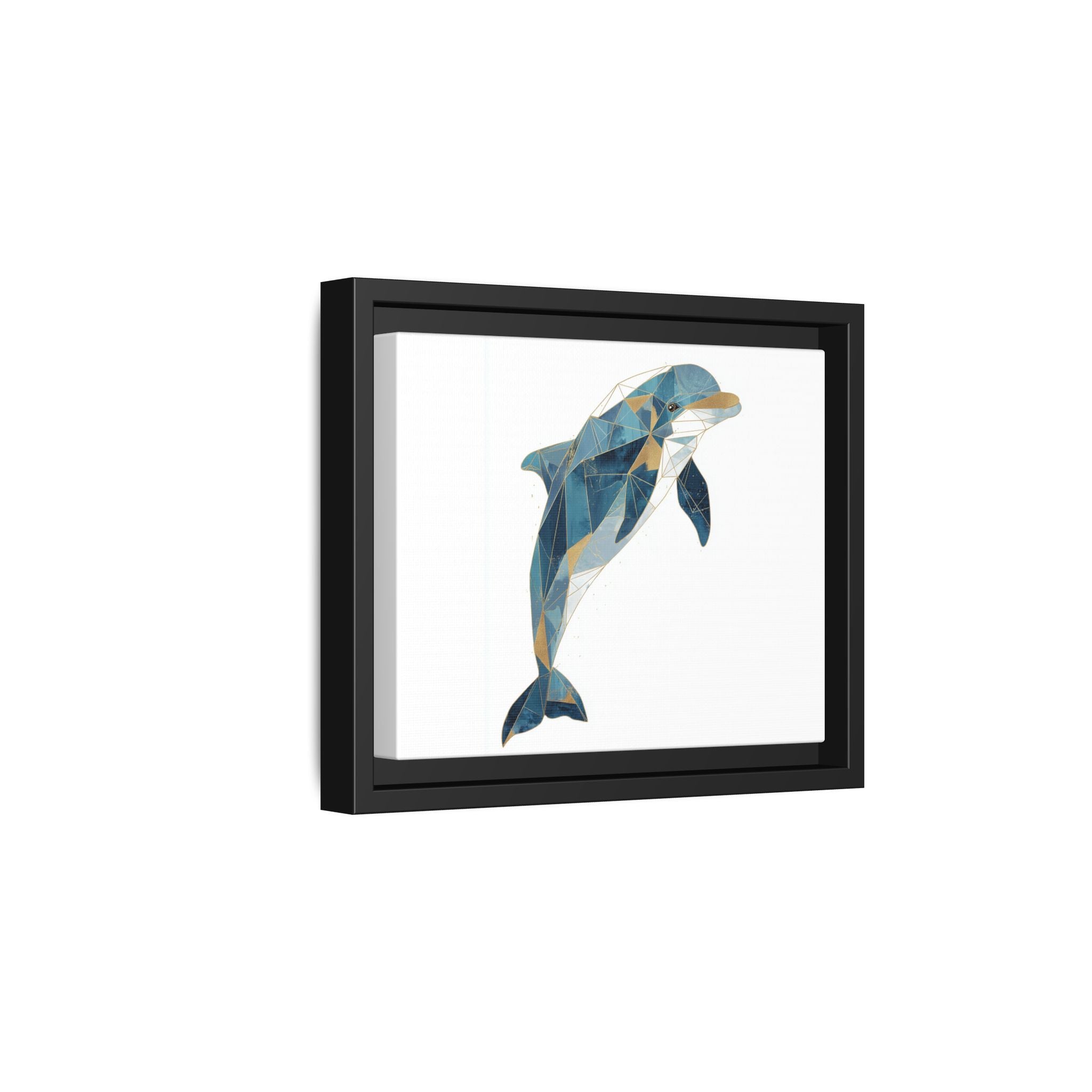 Oceanic Geometry: Dolphin in Blue Polygons, Modern Marine Art   |  Personalized & Custom Orders Available