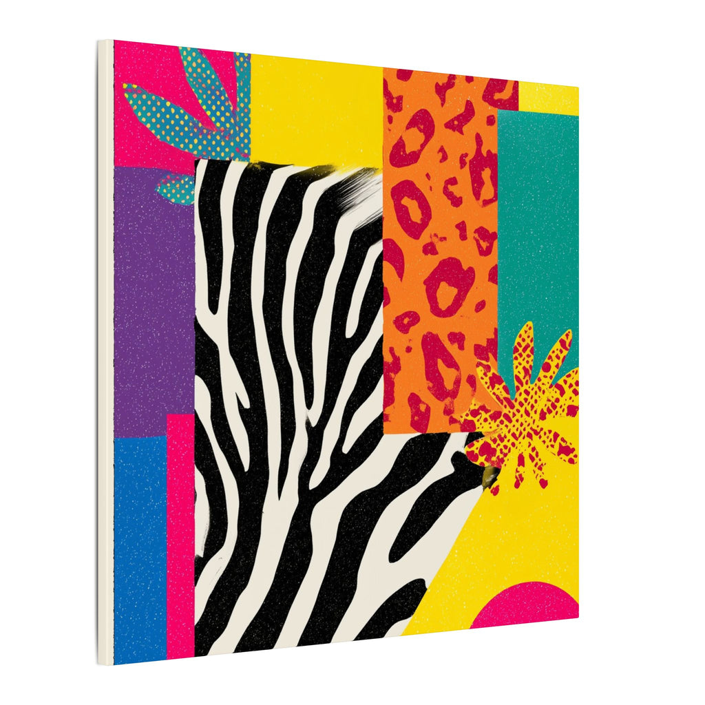 Pop Geometry: Zebra Leopard Fusion, Geometric Color Block, Modern Abstract Design   |   Custom Orders Accepted