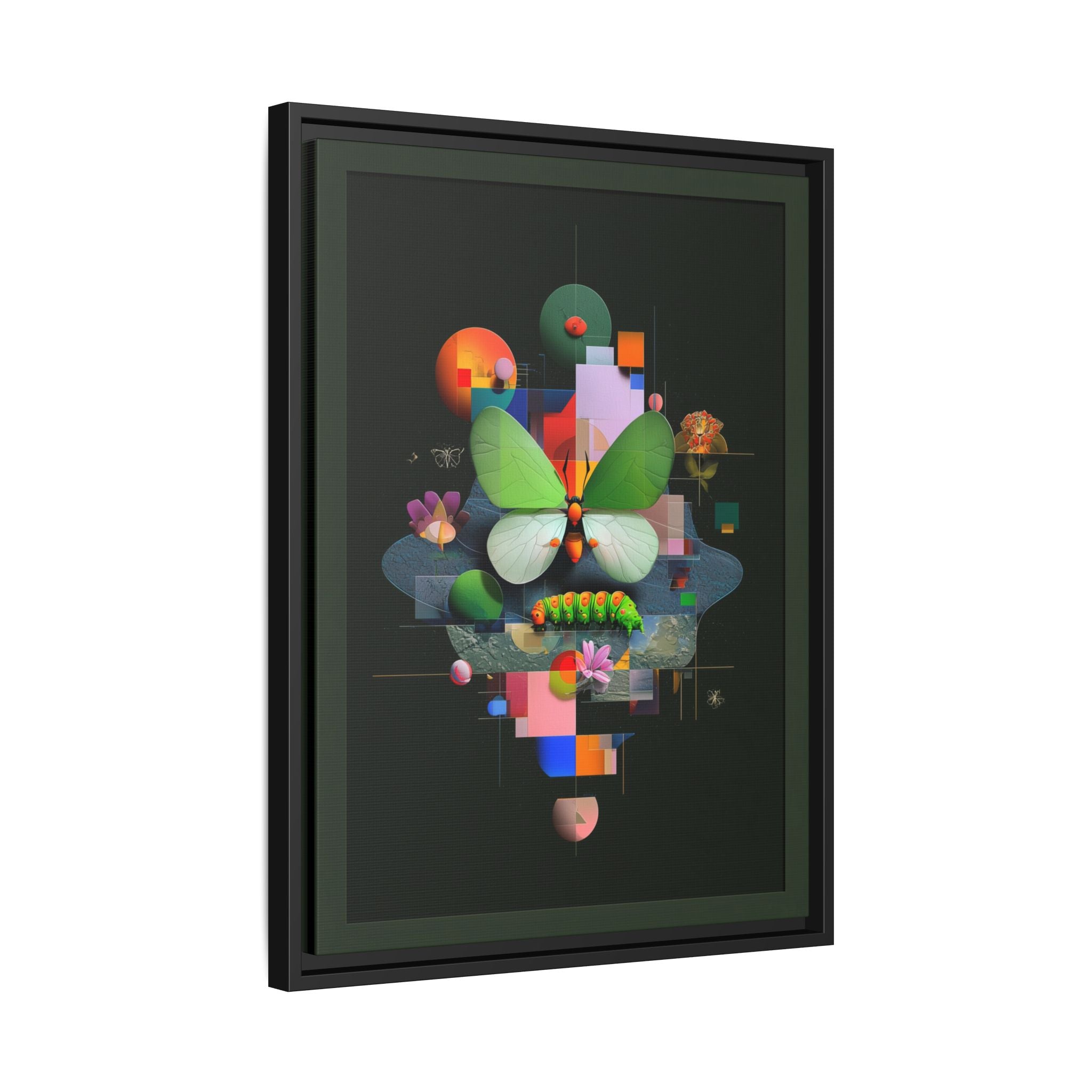 Metamorphosis Geometry Framed Print : Digital Nature Synthesis, Butterfly Abstraction   |  Personalized & Custom Orders Available