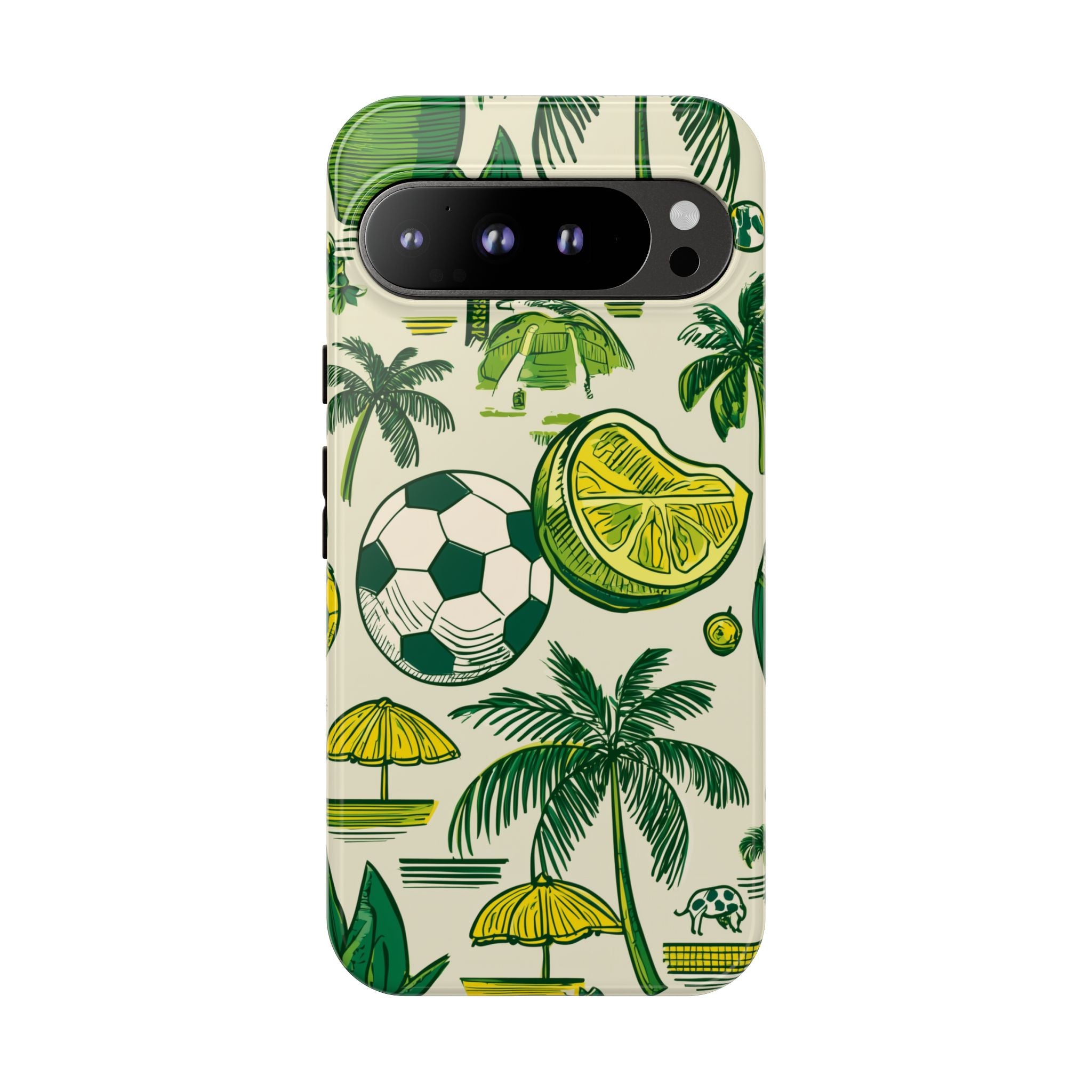 Summer Tough Cases: Sporty Tropical Phone Case, Fun Beach Vibe Phone Accessory, Summer Travel Gift, Colorful Phone Cover, Casual Style Tech