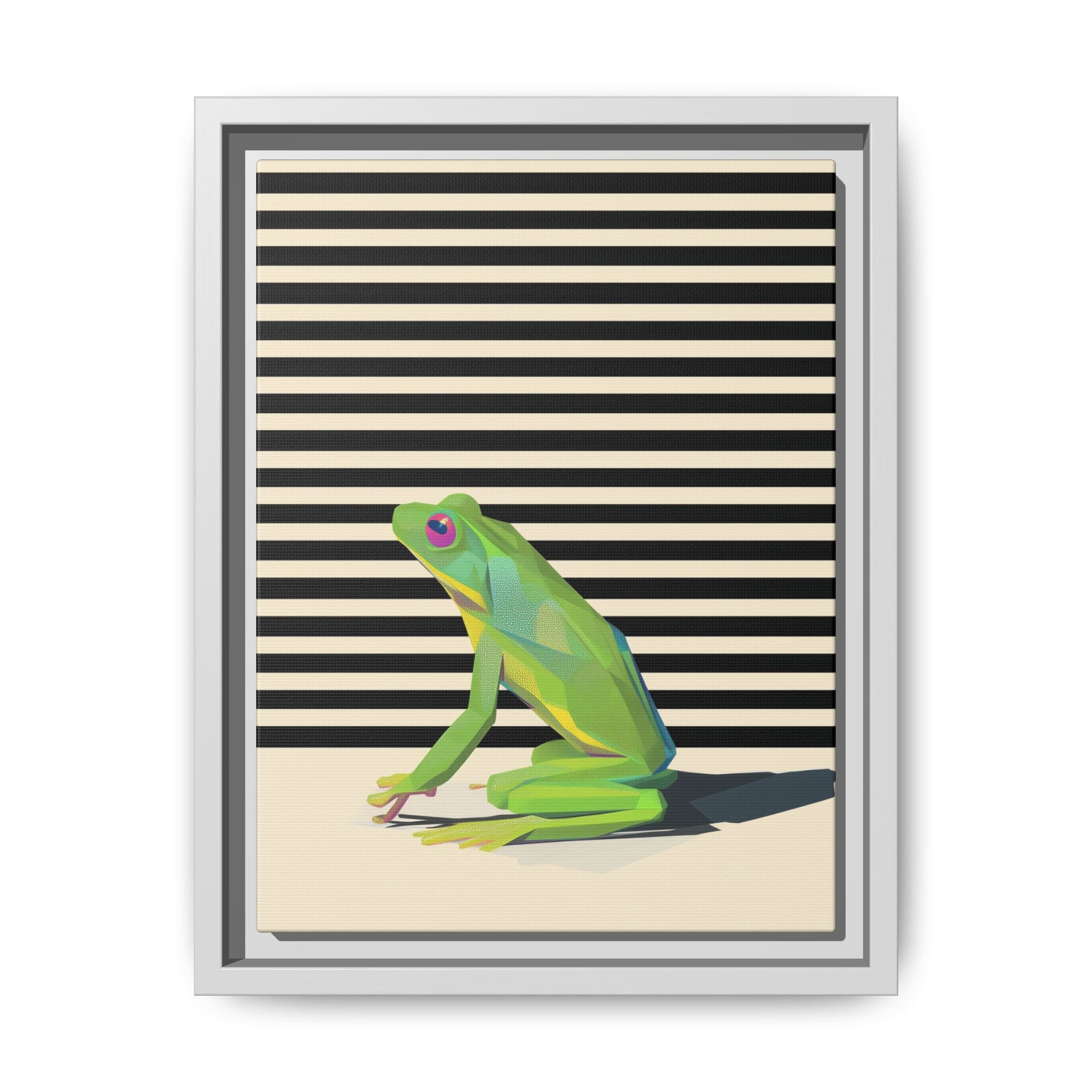 Geometric Frog Persona: Modern Wildlife Illustration, Vibrant Graphic Design   |  Personalized & Custom Orders Available
