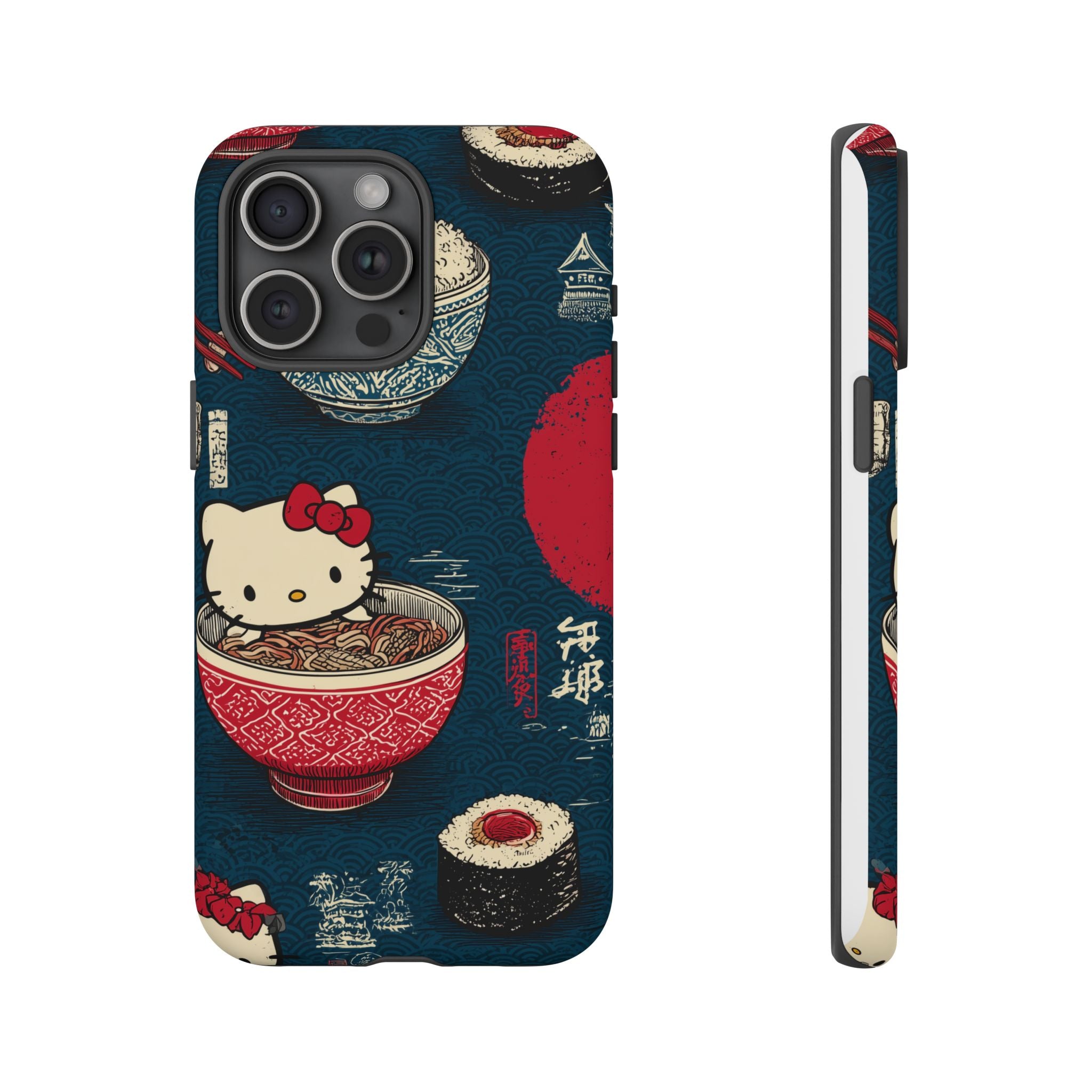 Japanese Kitty Sushi Vibrant Phone Case - Tough Case | Funky, Colorful, Unique Design for Gift, Accessory, Protection, Trendy