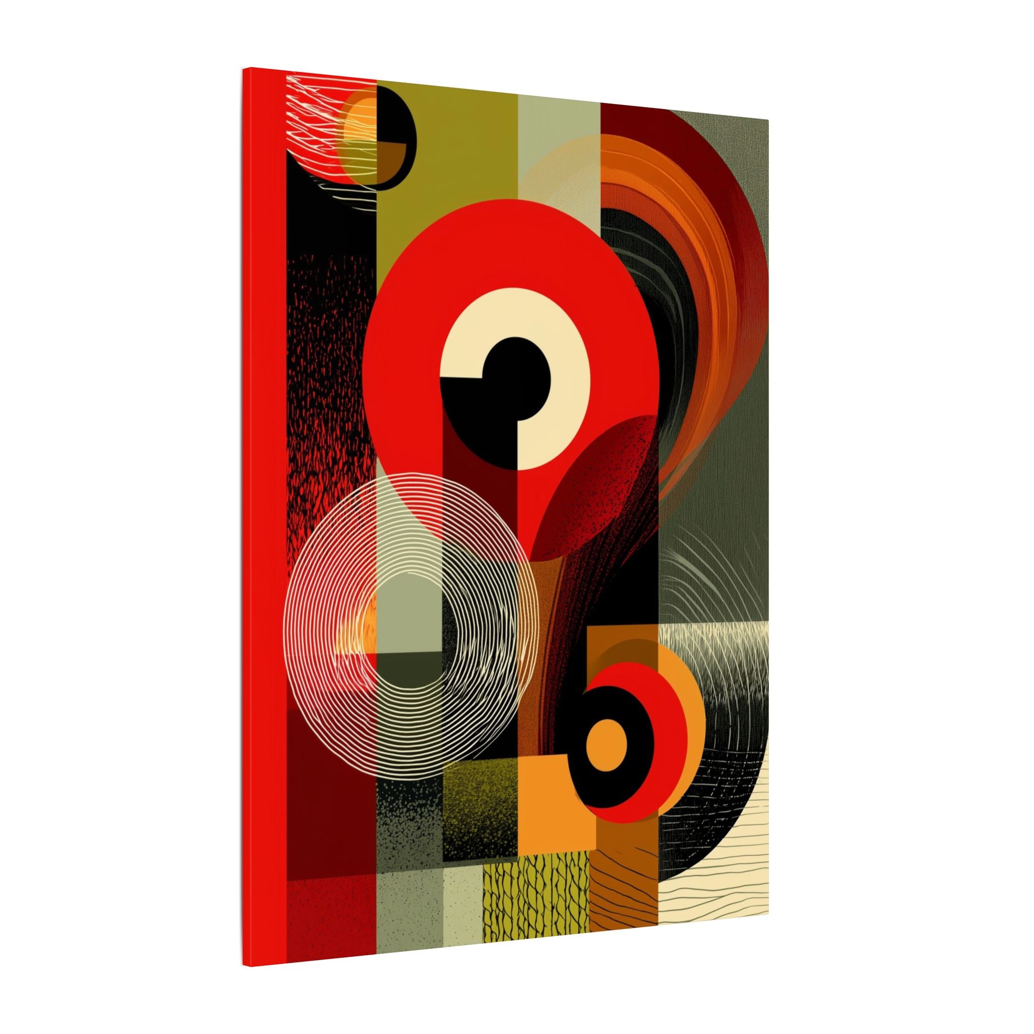 Geometric Convergence: Mid-Century Modern Abstract, Constructivist Design Principles, Bold Chromatic Composition   |   Custom Orders