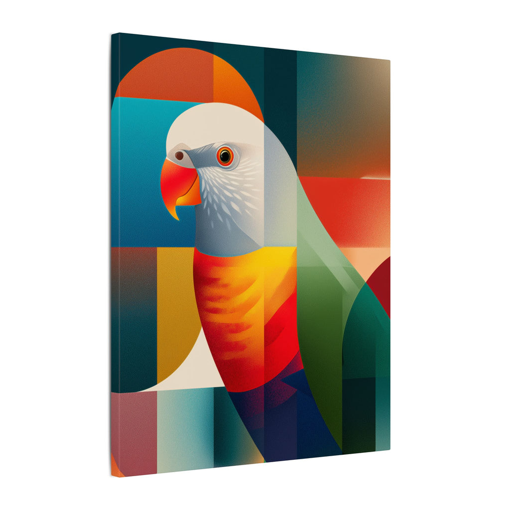 Prismatic Parrot: Cubist Geometry, Fragmented Nature   |    Custom Orders Available