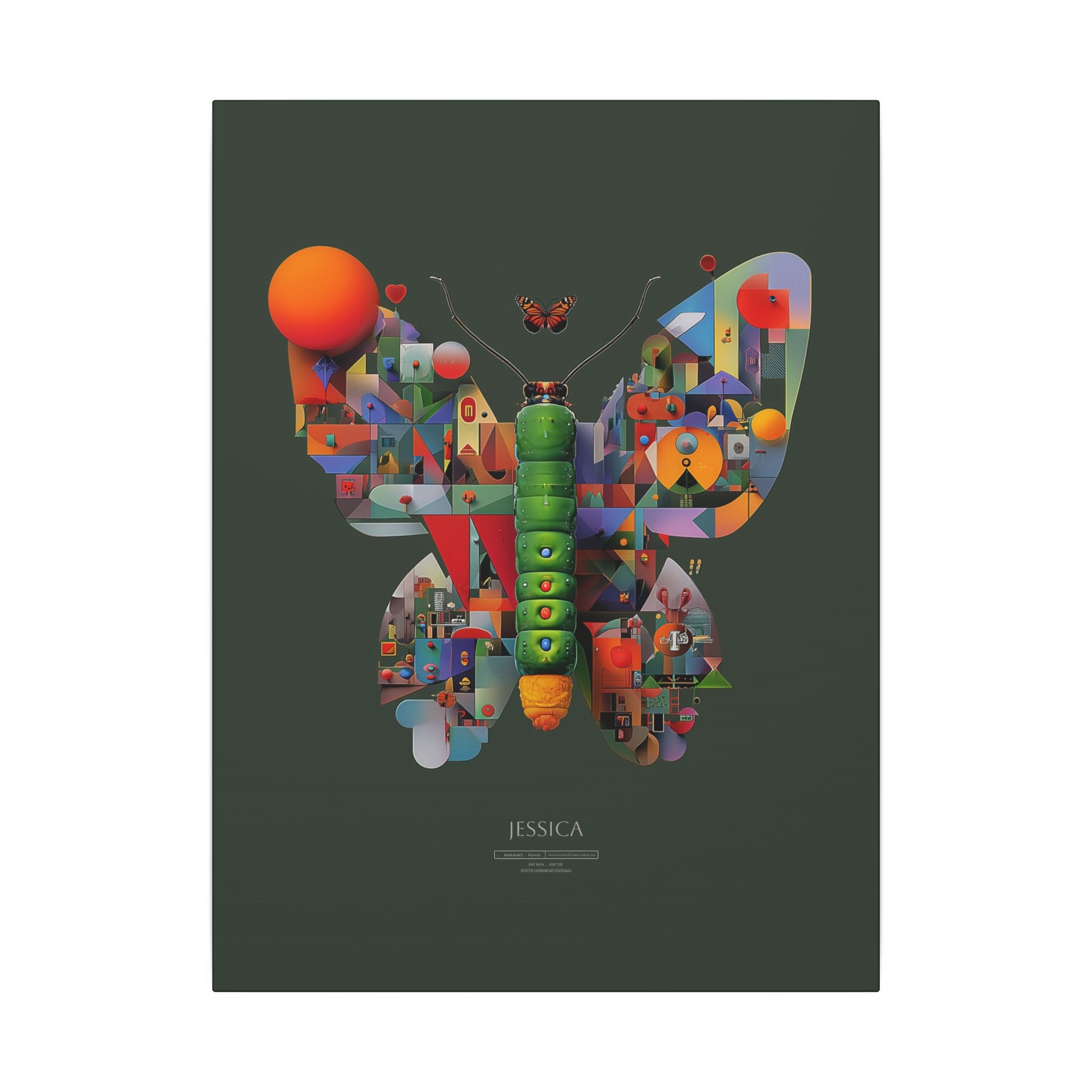 Personalized Print: Digital Butterfly Landscape, Architectural Nature Art   |    Custom Orders Available