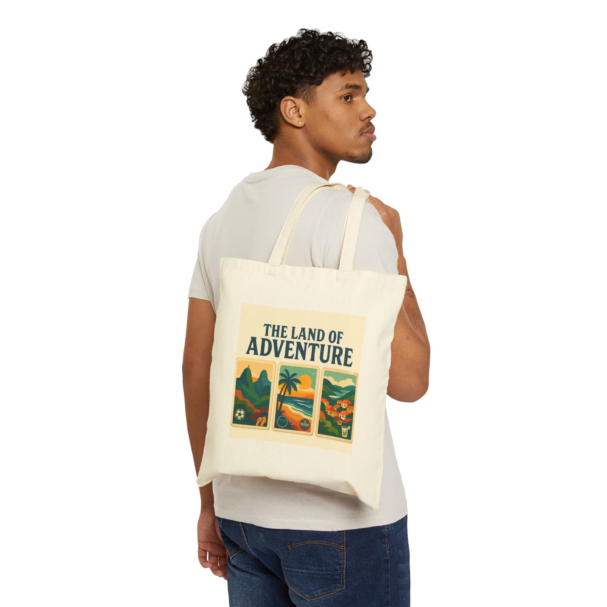 Cotton Canvas Tote Bag - Brazil Holiday, Caipirinha, Carioca , Copacobana