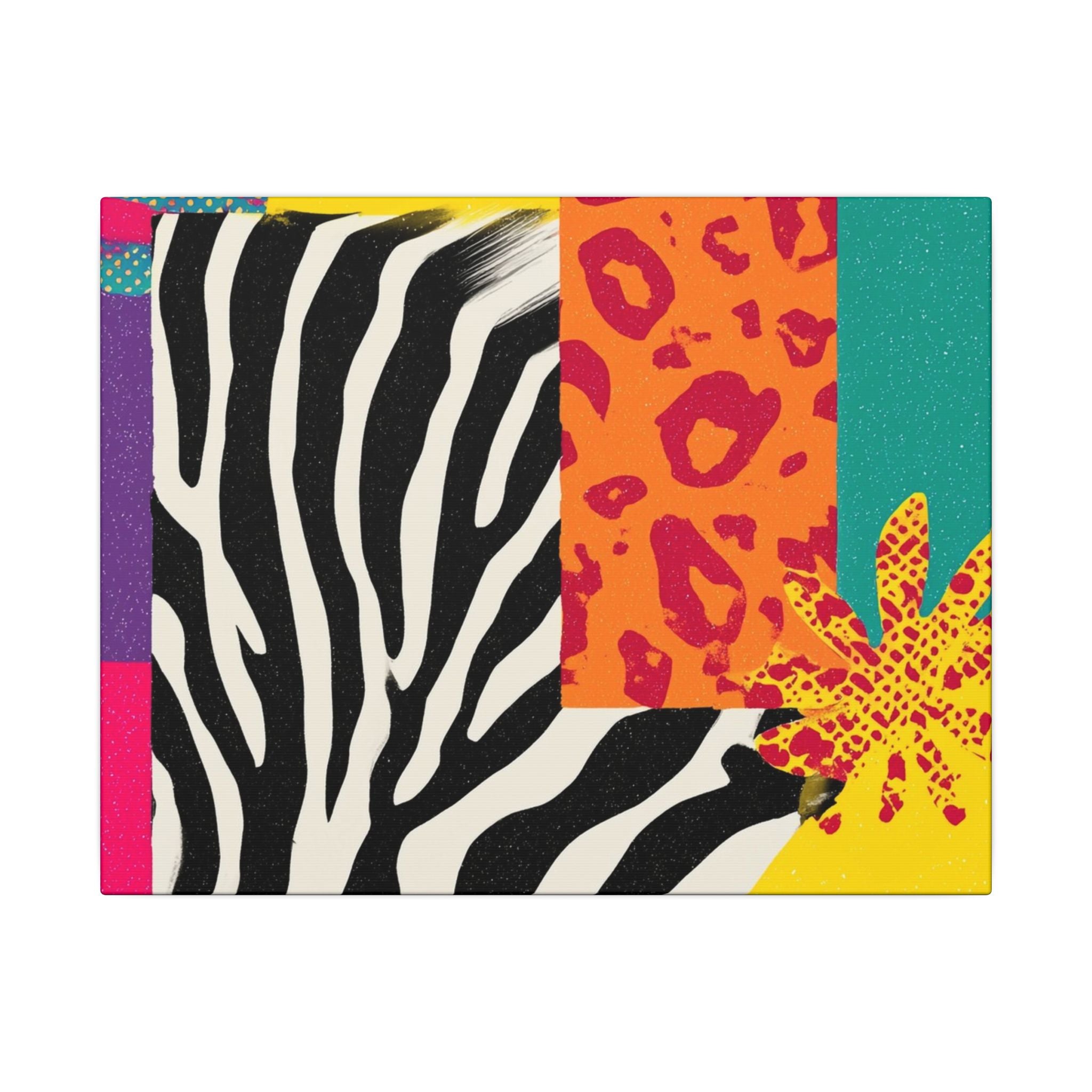 Copy of Pop Geometry: Zebra Leopard Fusion, Geometric Color Block, Modern Abstract Design   |   Custom Orders Accepted