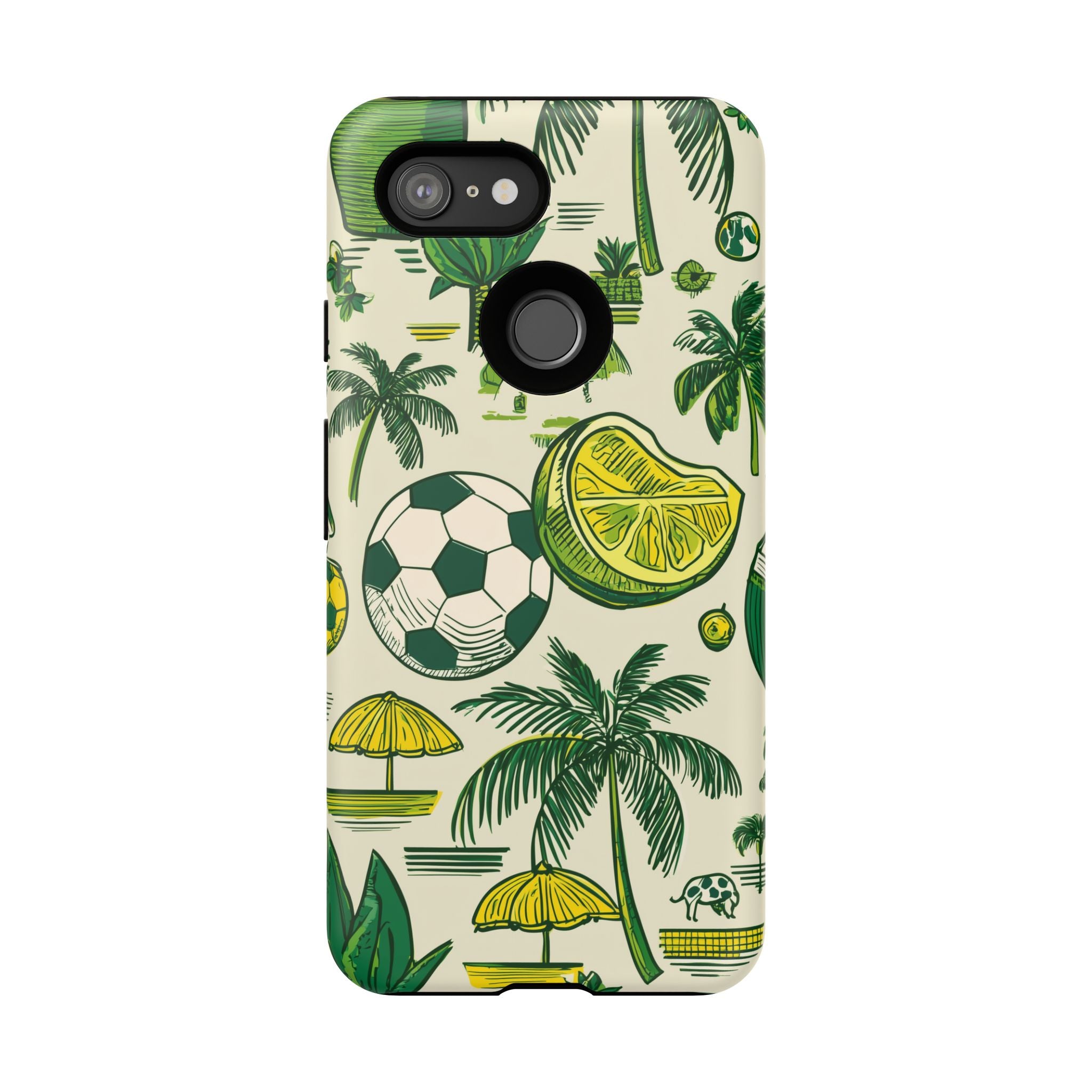 Summer Tough Cases: Sporty Tropical Phone Case, Fun Beach Vibe Phone Accessory, Summer Travel Gift, Colorful Phone Cover, Casual Style Tech