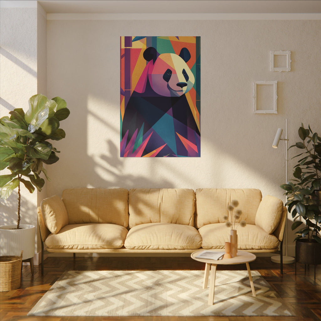 Geometric Panda: Polygonal Animal Art, Vibrant Modern Design, Abstract Wildlife Illustration   |  Personalized & Custom Orders Available
