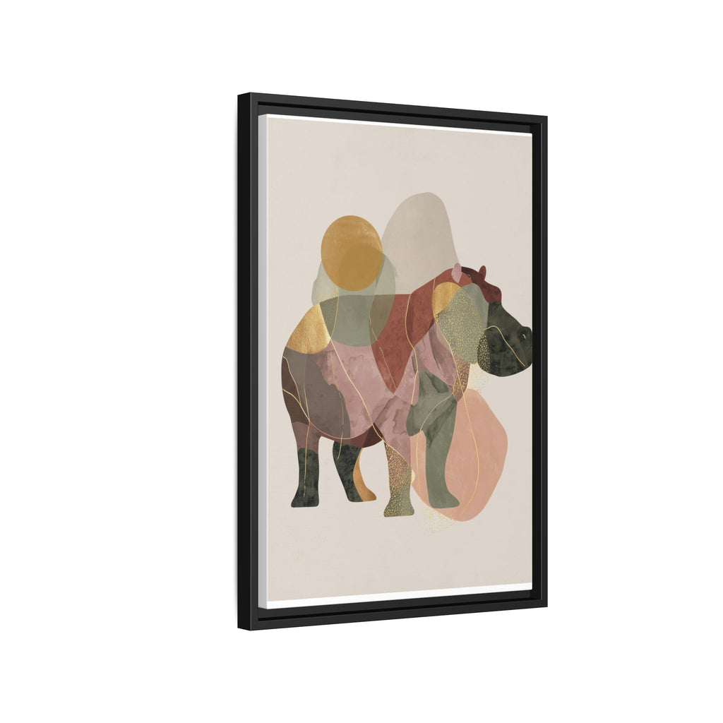 Fragmented Hippopotamus: Geometric Abstract Art, Minimalist Animal Portrait   |  Personalized & Custom Orders Available