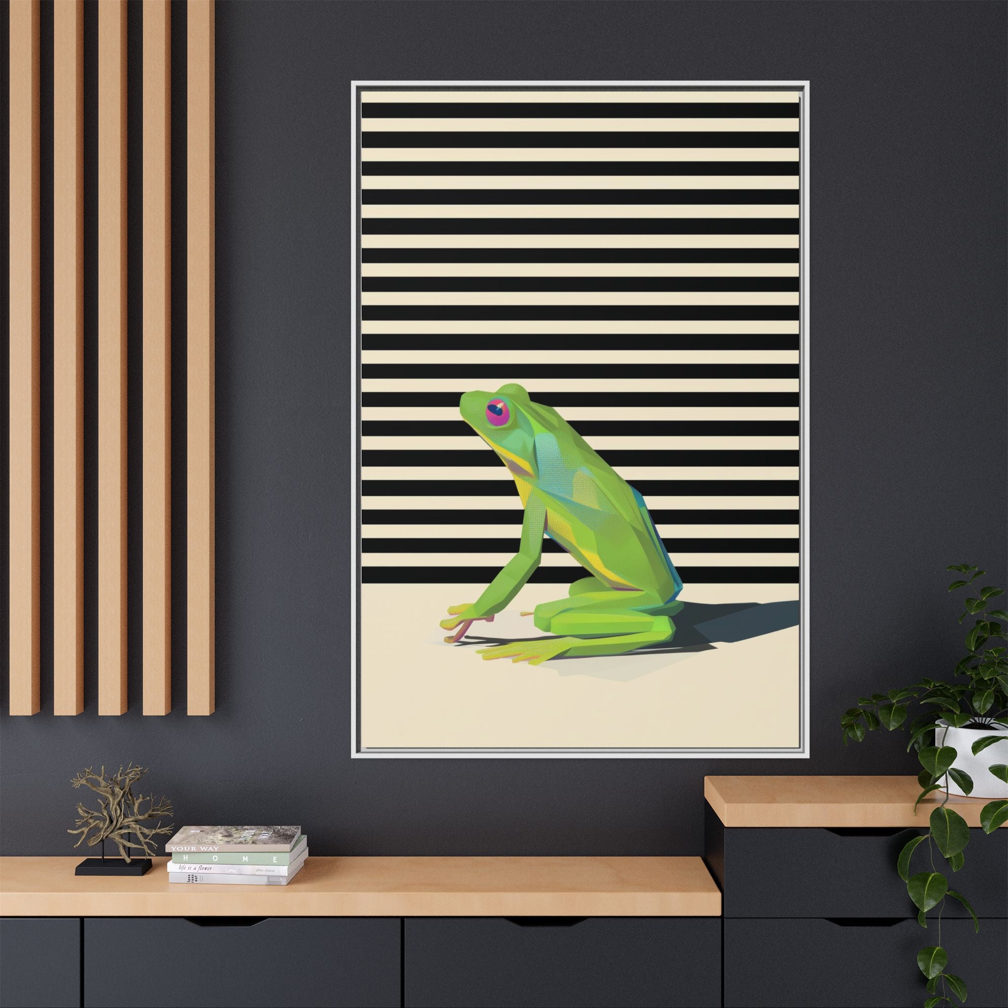 Geometric Amphibian: Stylized Frog Design, Modern Minimalist Art Print   |    Custom Orders Available
