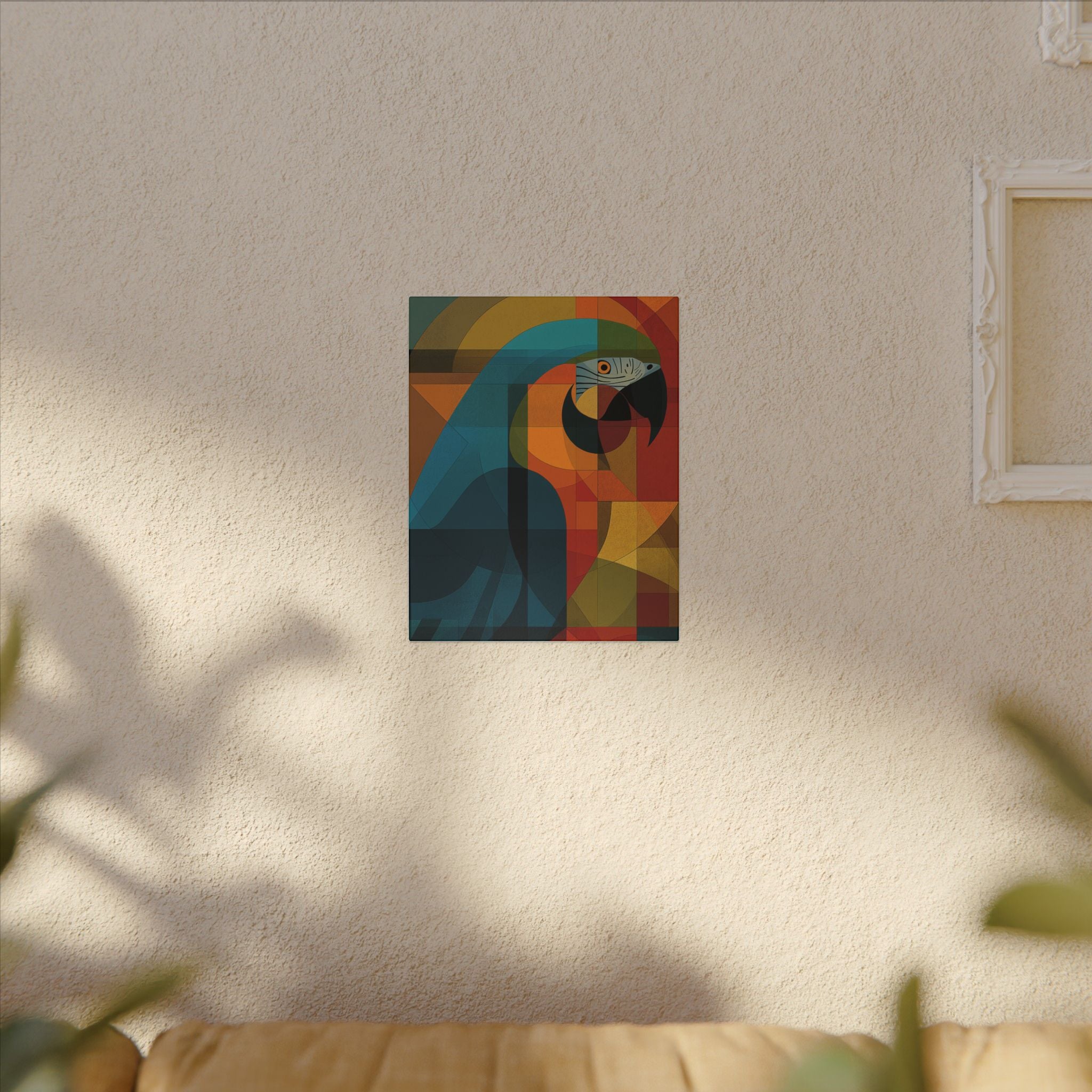 Geometric Parrot: Cubist Avian Composition, Vibrant Angular Portrait   |    Custom Orders Available