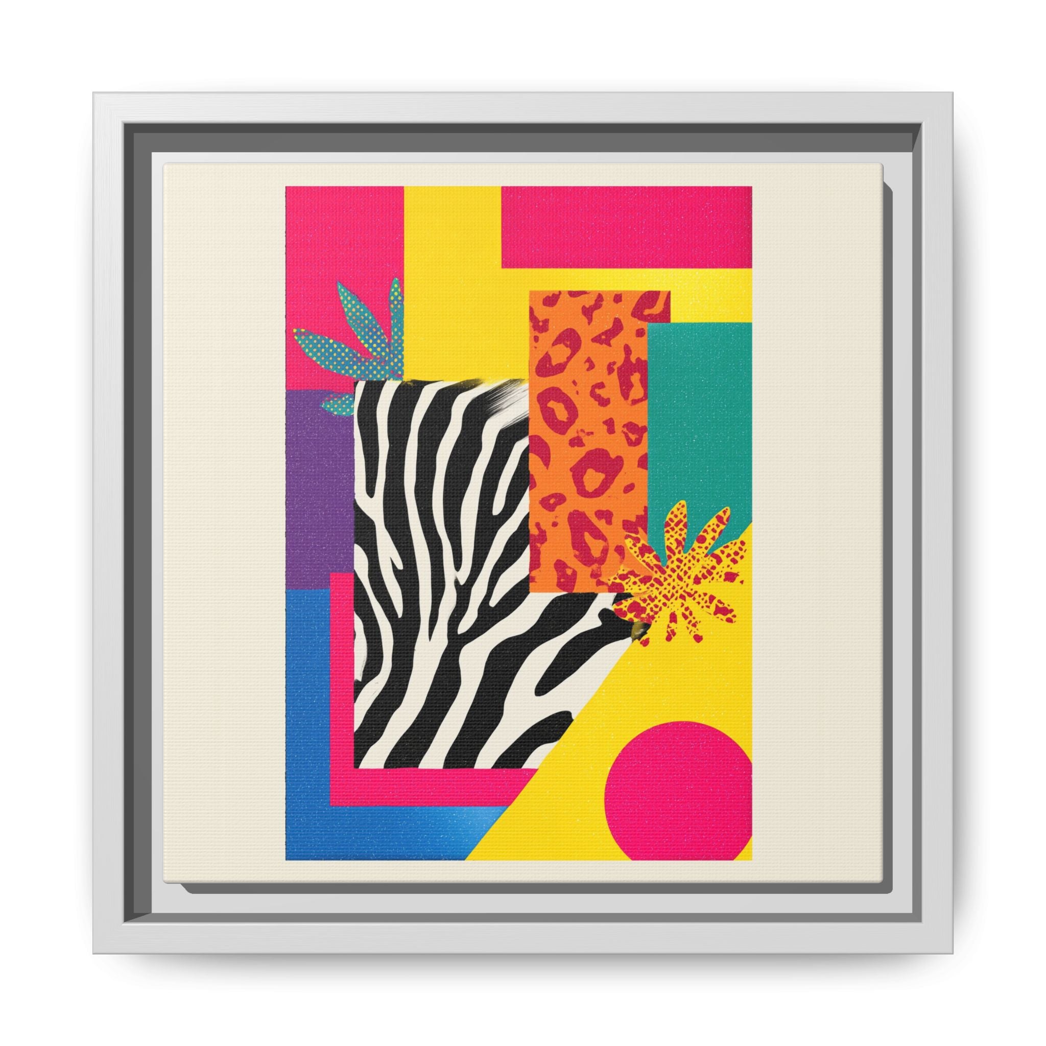 Zebra Stripes & Leopard Spots: 80s Pop Art Design, Memphis Style Graphic, Geometric Color Block Pattern   |   Custom Orders Accepted