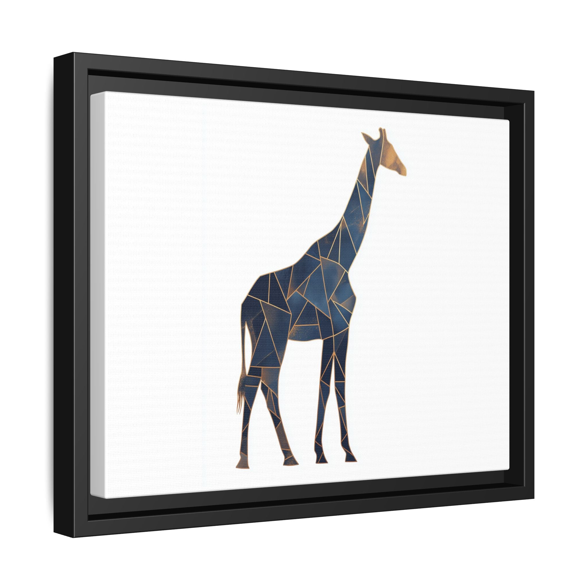 Fragmented Giraffe: Geometric Mosaic Art, Contemporary Blue Silhouette   |  Personalized & Custom Orders Available