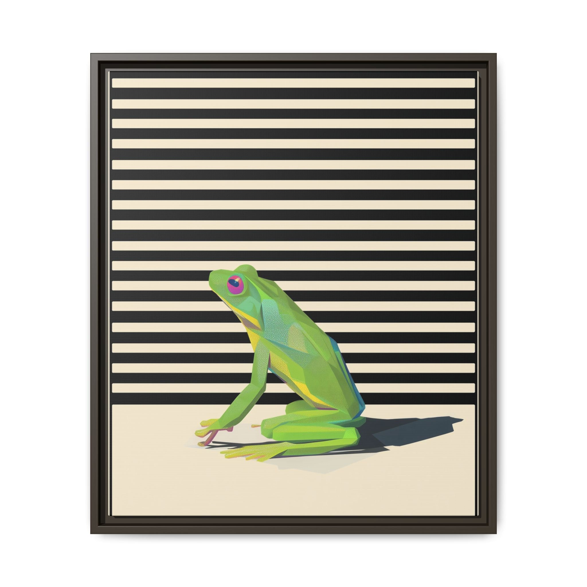 Geometric Frog Persona: Modern Wildlife Illustration, Vibrant Graphic Design   |  Personalized & Custom Orders Available