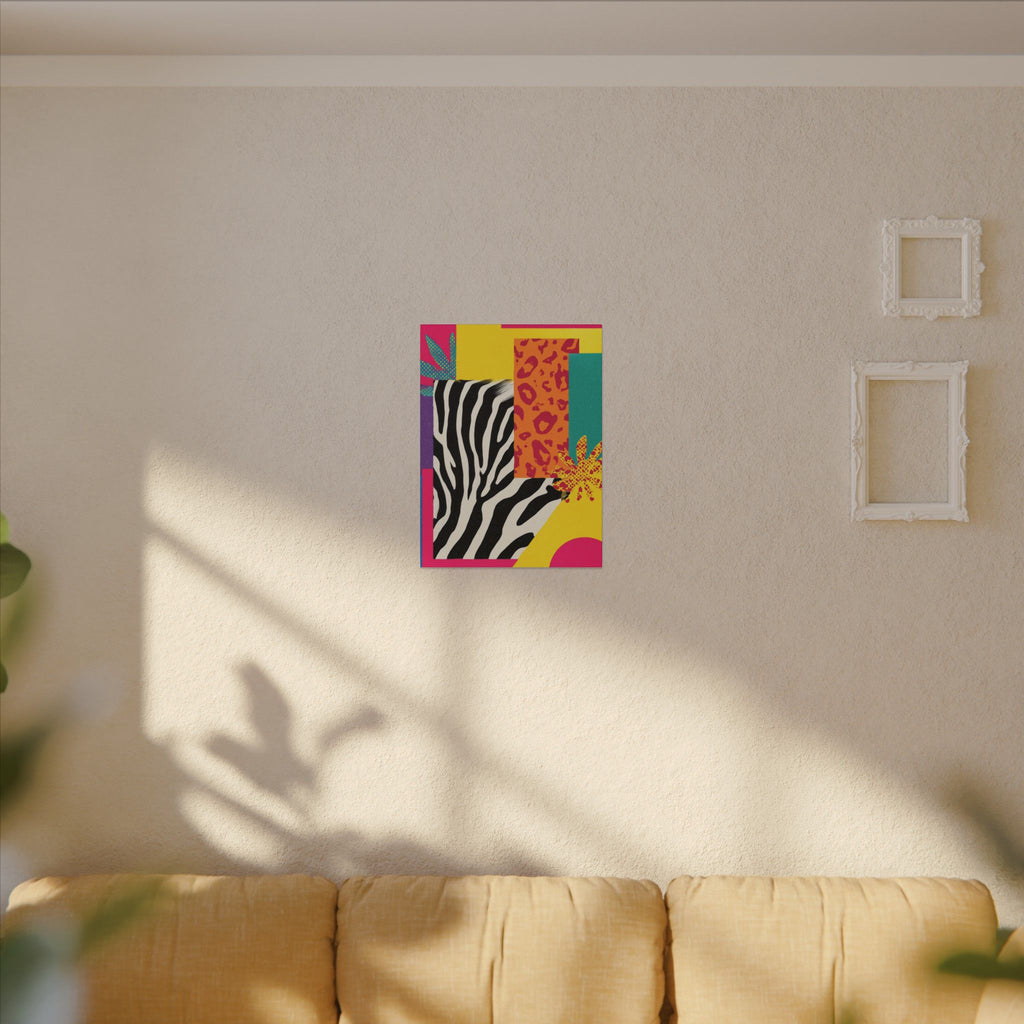 Copy of Pop Geometry: Zebra Leopard Fusion, Geometric Color Block, Modern Abstract Design   |   Custom Orders Accepted