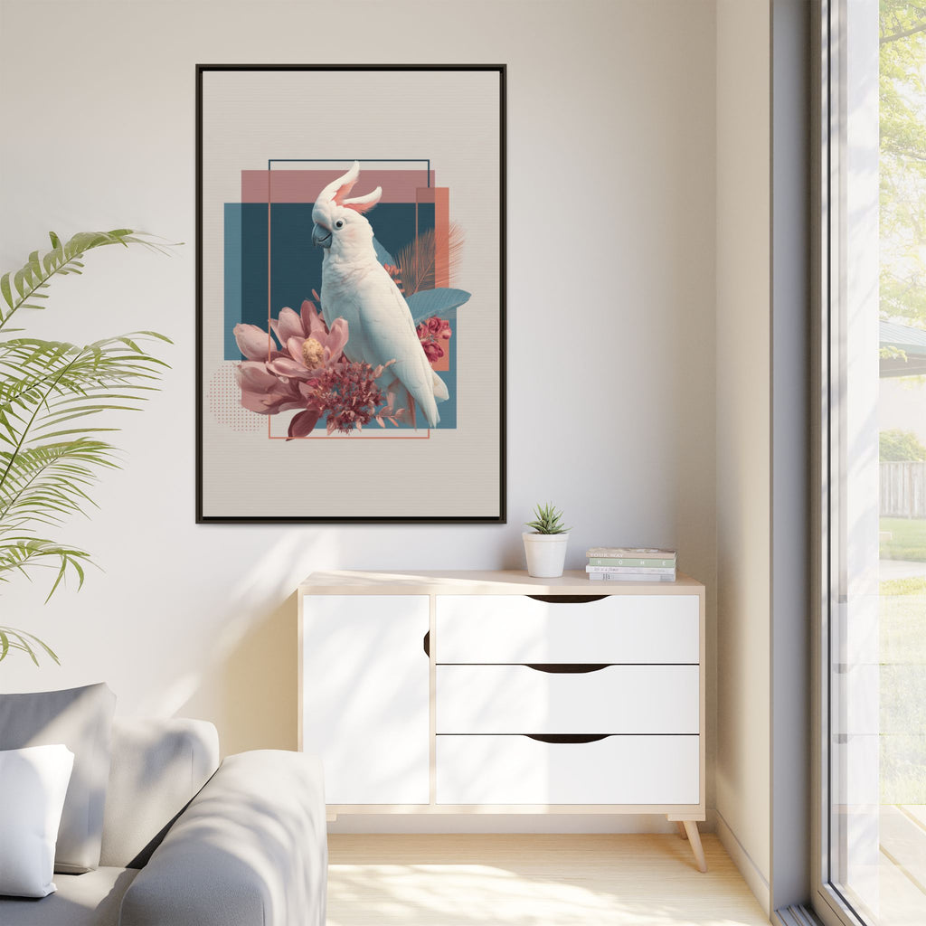 Ethereal Cockatoo: Geometric Wildlife Art, Digital Nature Portrait   |    Custom Orders Available