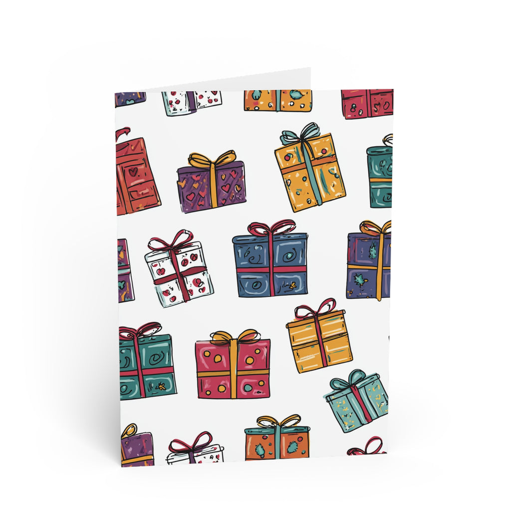 Christmas Greeting Cards with Cute Gifts, Festive Holiday Card, Merry Christmas Cards, Adorable Yuletide Greetings, Seasonal Greeting [...]