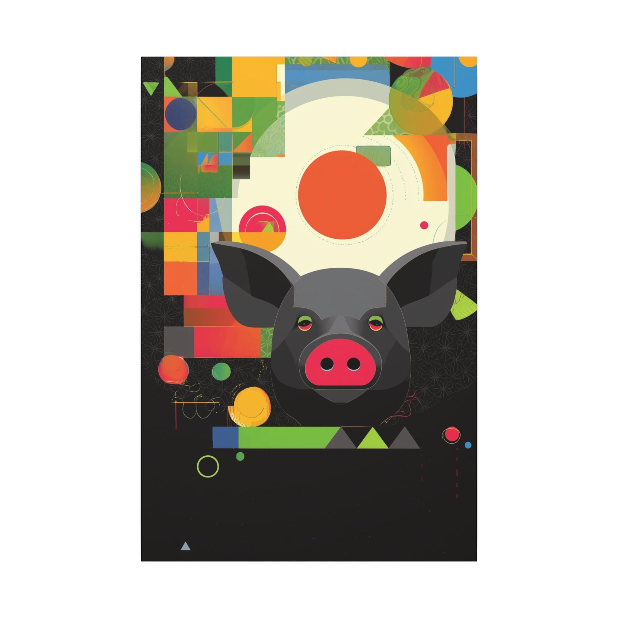 Geometric Pig Constellation: Abstract Digital Illustration, Modern Graphic Design Artwork   |    Custom Orders Available