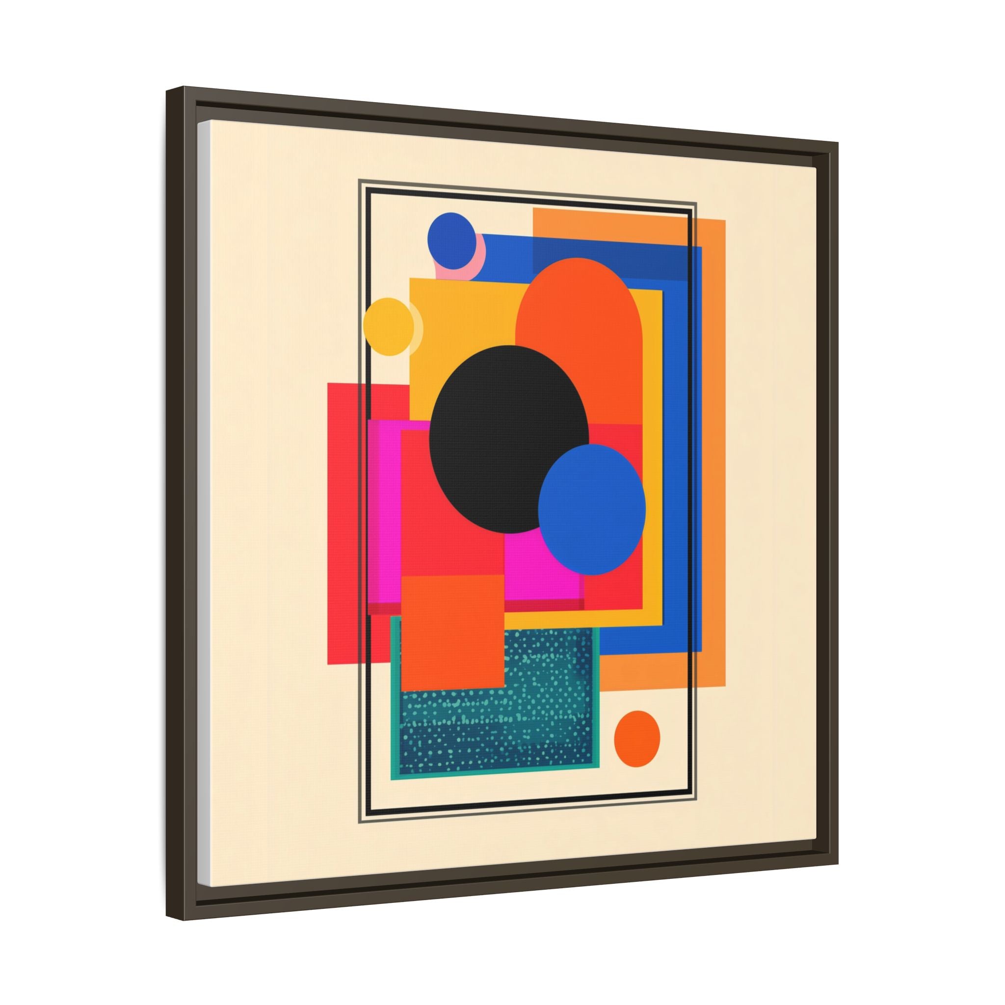 Geometric Harmony: Abstract Color Blocks, Mid-Century Modern Design, Minimalist Art Composition   |   Custom Orders Accepted