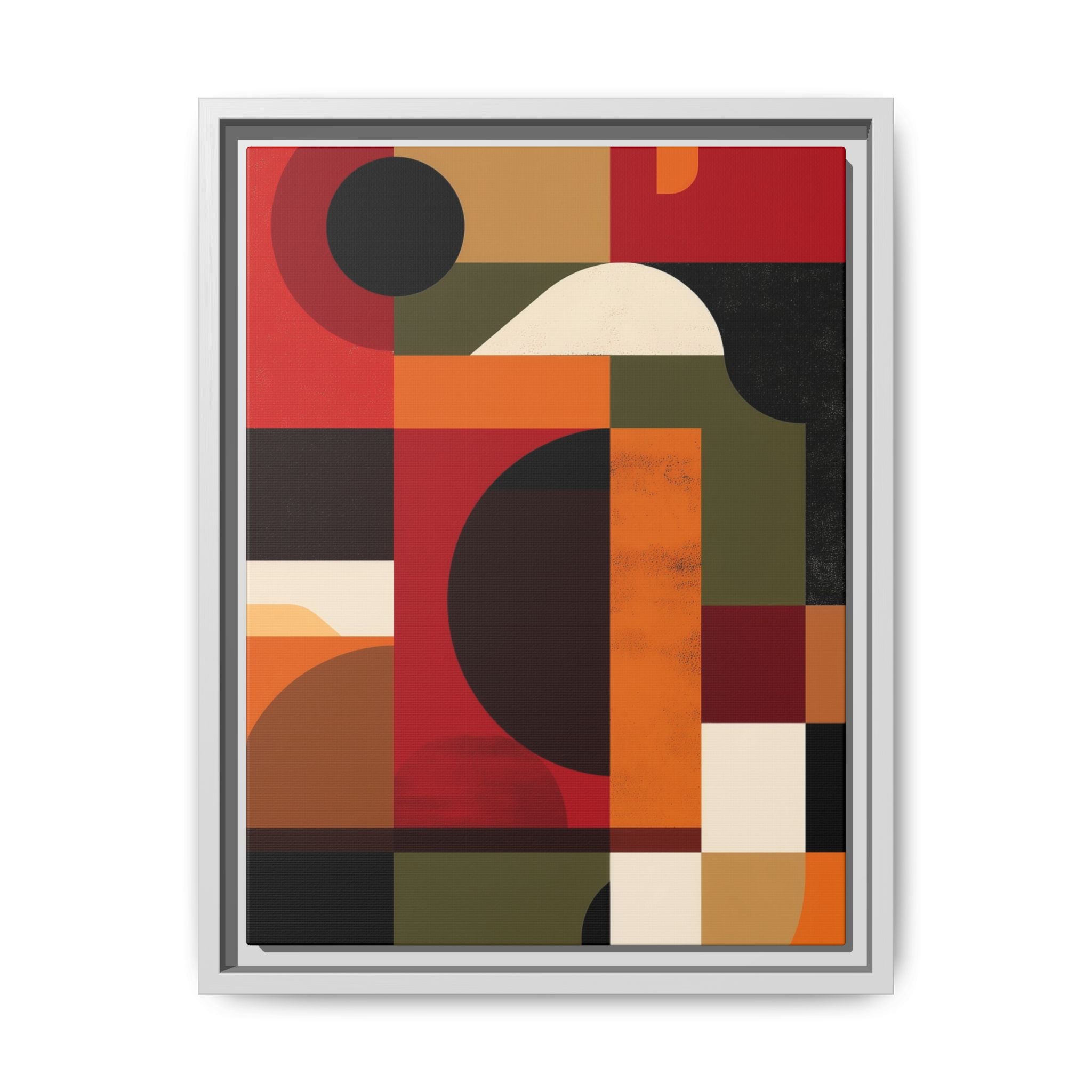 Geometric Convergence: Abstract Bauhaus Design, Constructivist Color Blocks, Architectural Art Composition   |   Custom Orders Accepted
