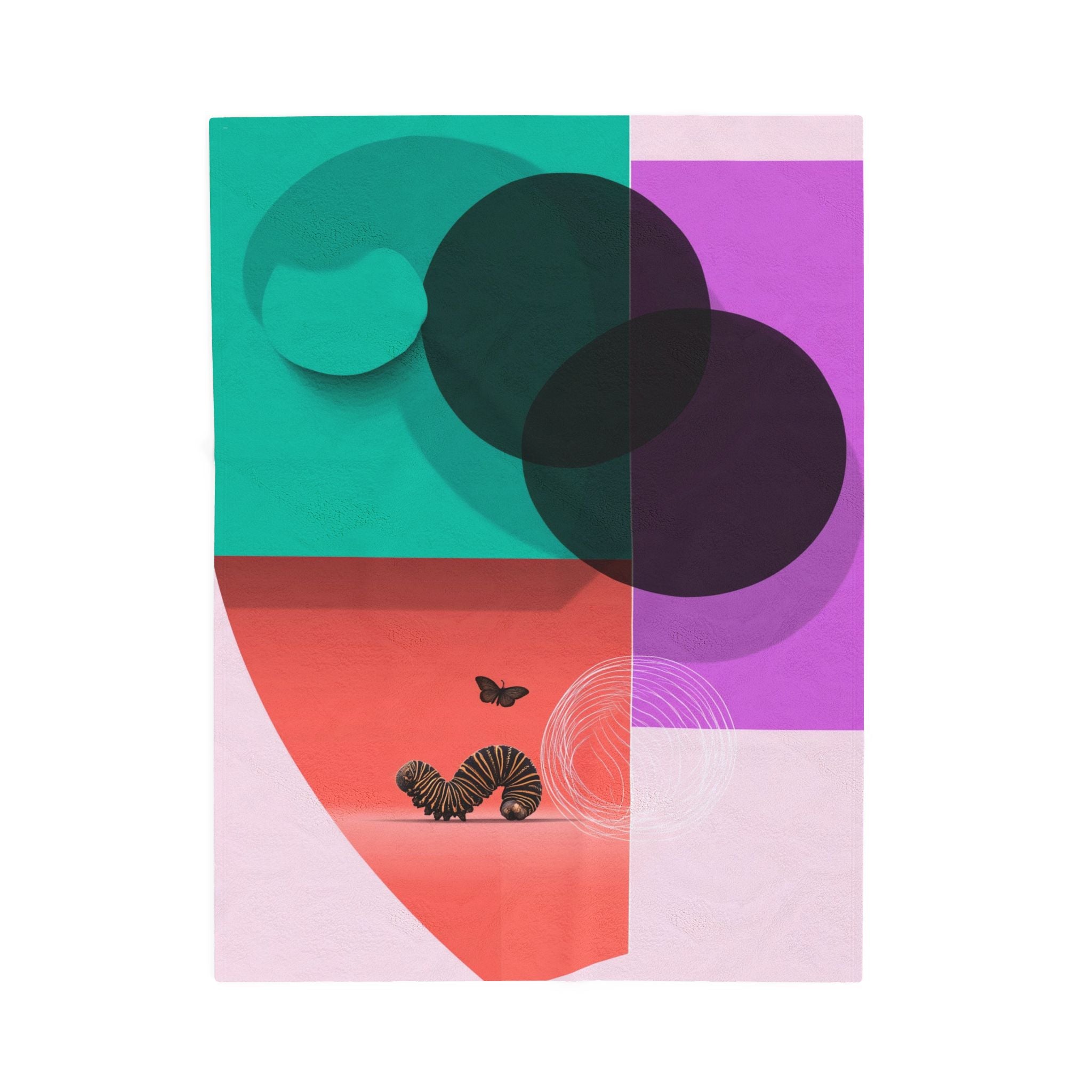 Metamorphosis of Geometry: Asymmetrical Abstract Composition, Translucent Color Quadrants   |    Custom Orders Available